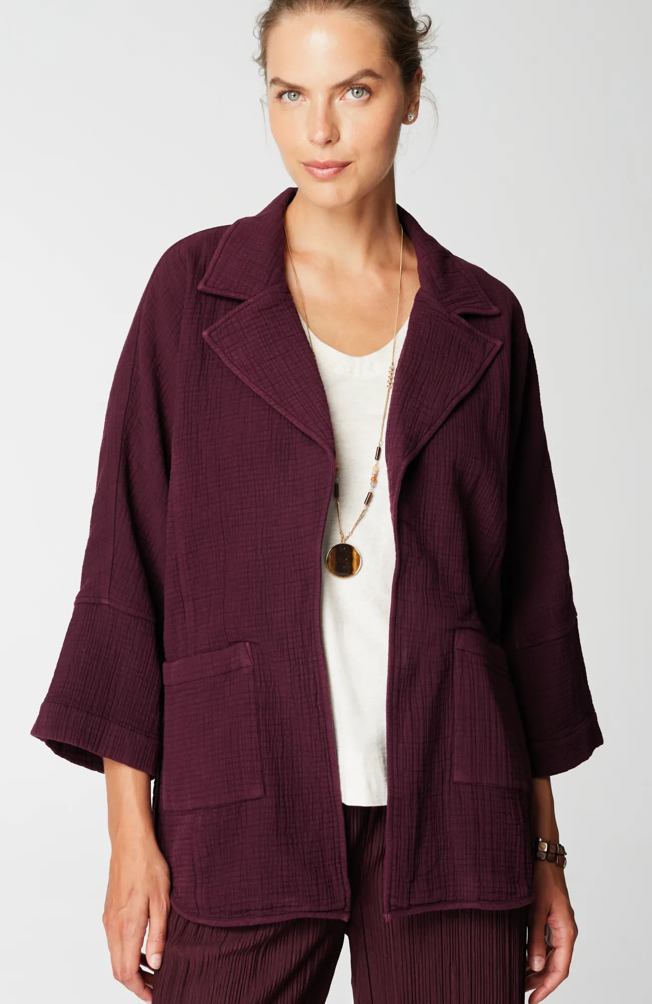J.Jill Pure Jill Relaxed Gauze Blazer Best