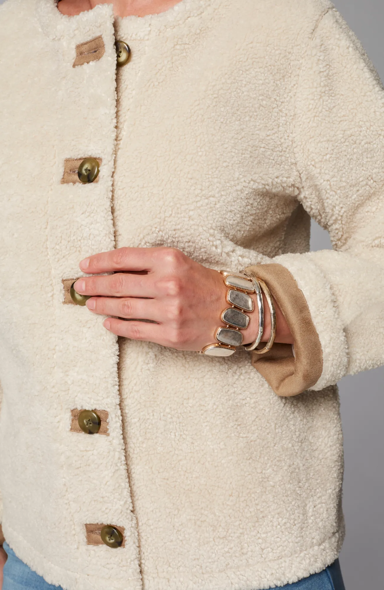 J.Jill Pure Jill Reversible Teddy Jacket Oatmeal/camel Online