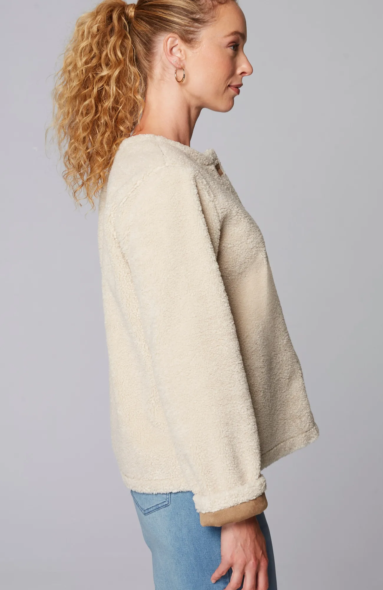 J.Jill Pure Jill Reversible Teddy Jacket Oatmeal/camel Online