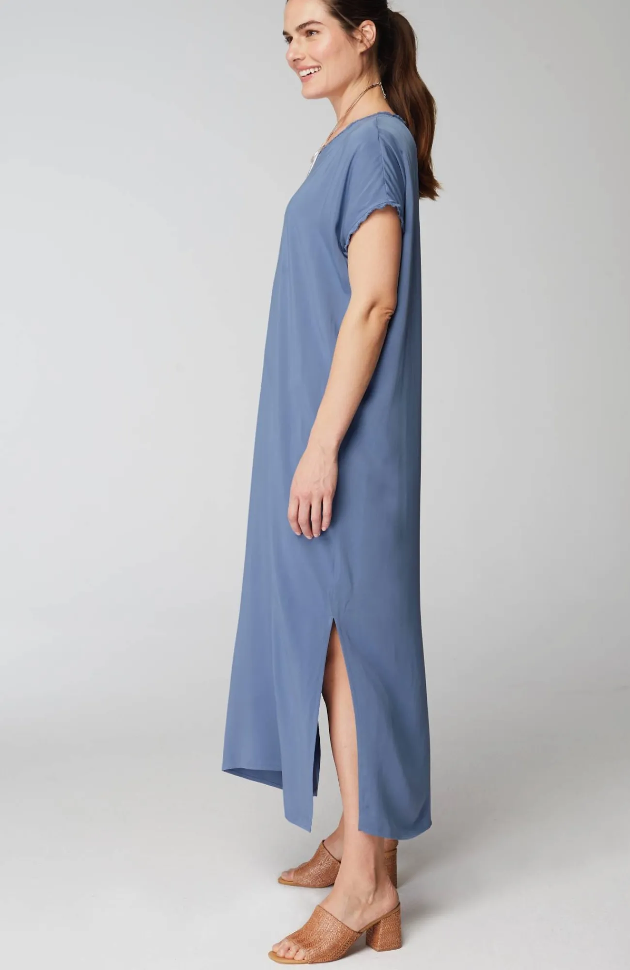 J.Jill Pure Jill Satin Dress Blue Harbor Flash Sale