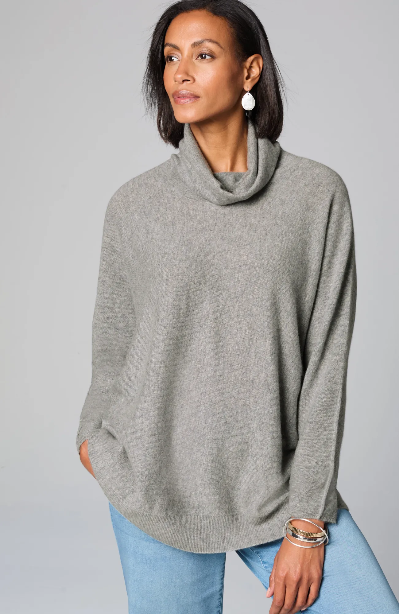 J.Jill Pure Jill Scrunch-Neck Recycled-Cashmere Sweater Online