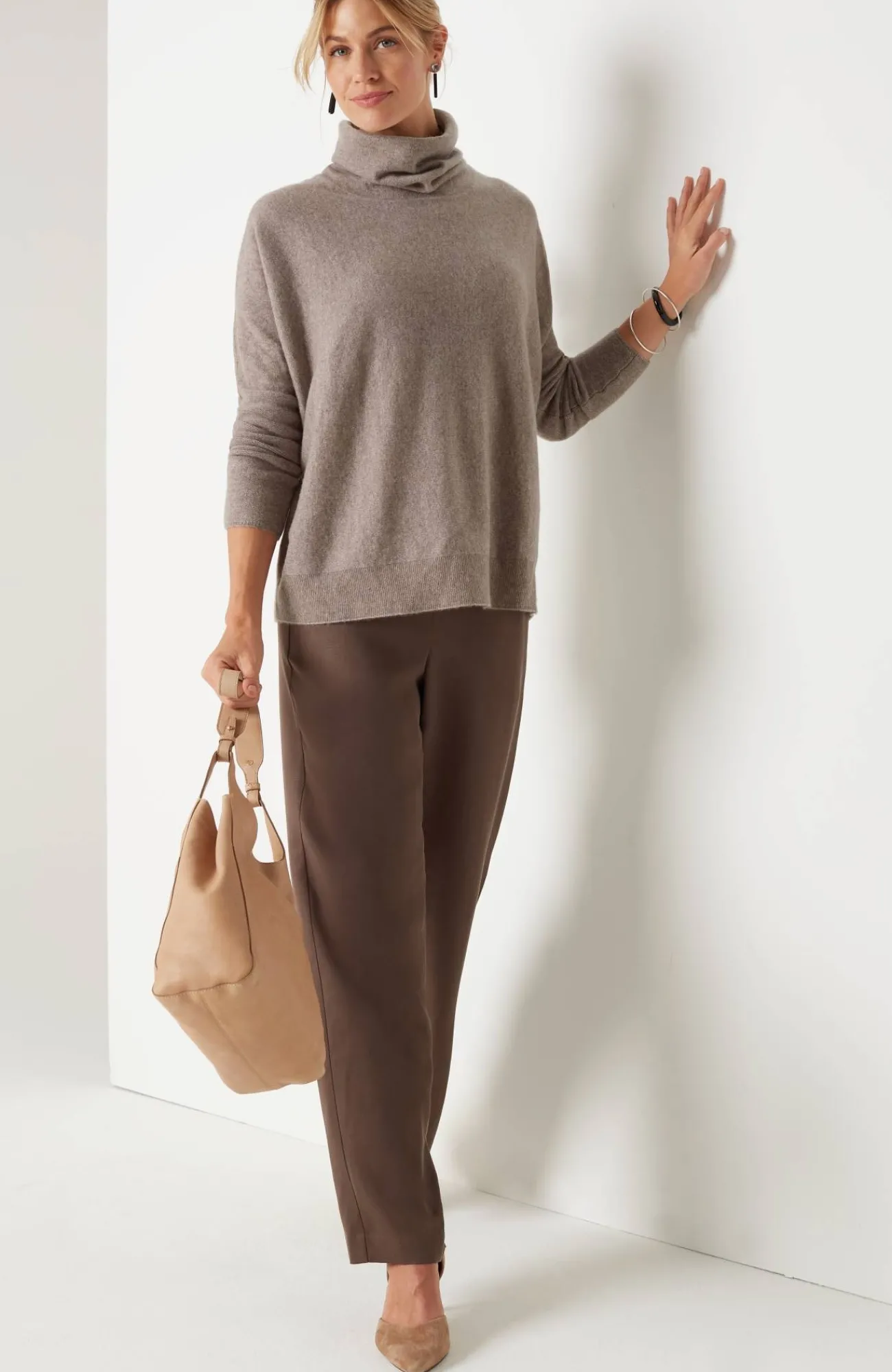 J.Jill Pure Jill Scrunch-Neck Recycled-Cashmere Sweater Online