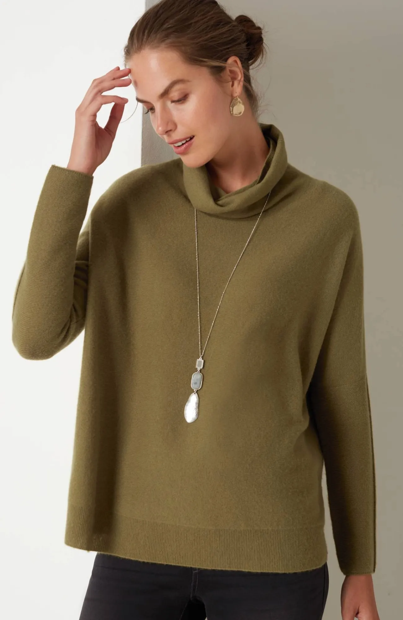 J.Jill Pure Jill Scrunch-Neck Recycled-Cashmere Sweater Online