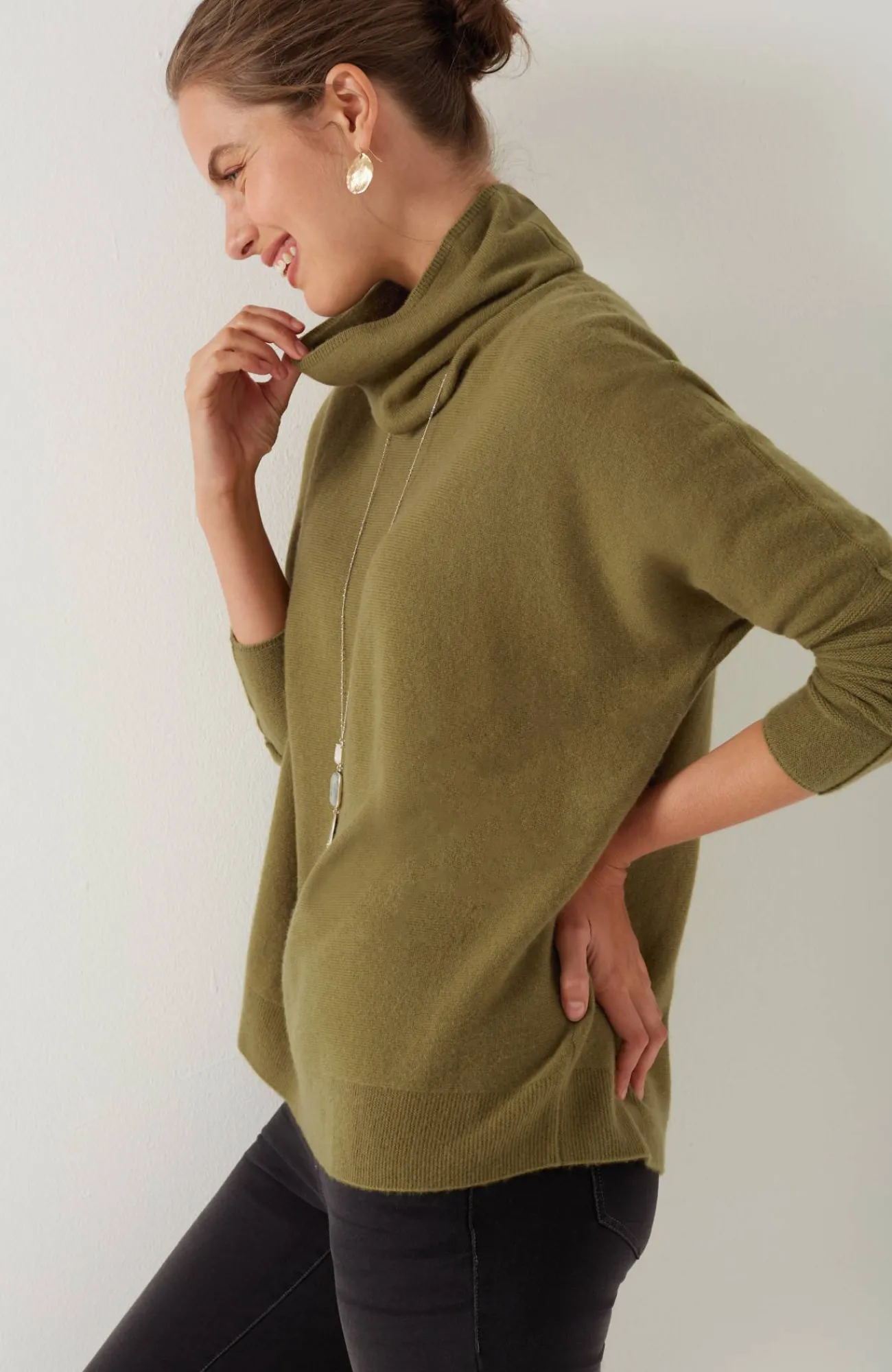 J.Jill Pure Jill Scrunch-Neck Recycled-Cashmere Sweater Online
