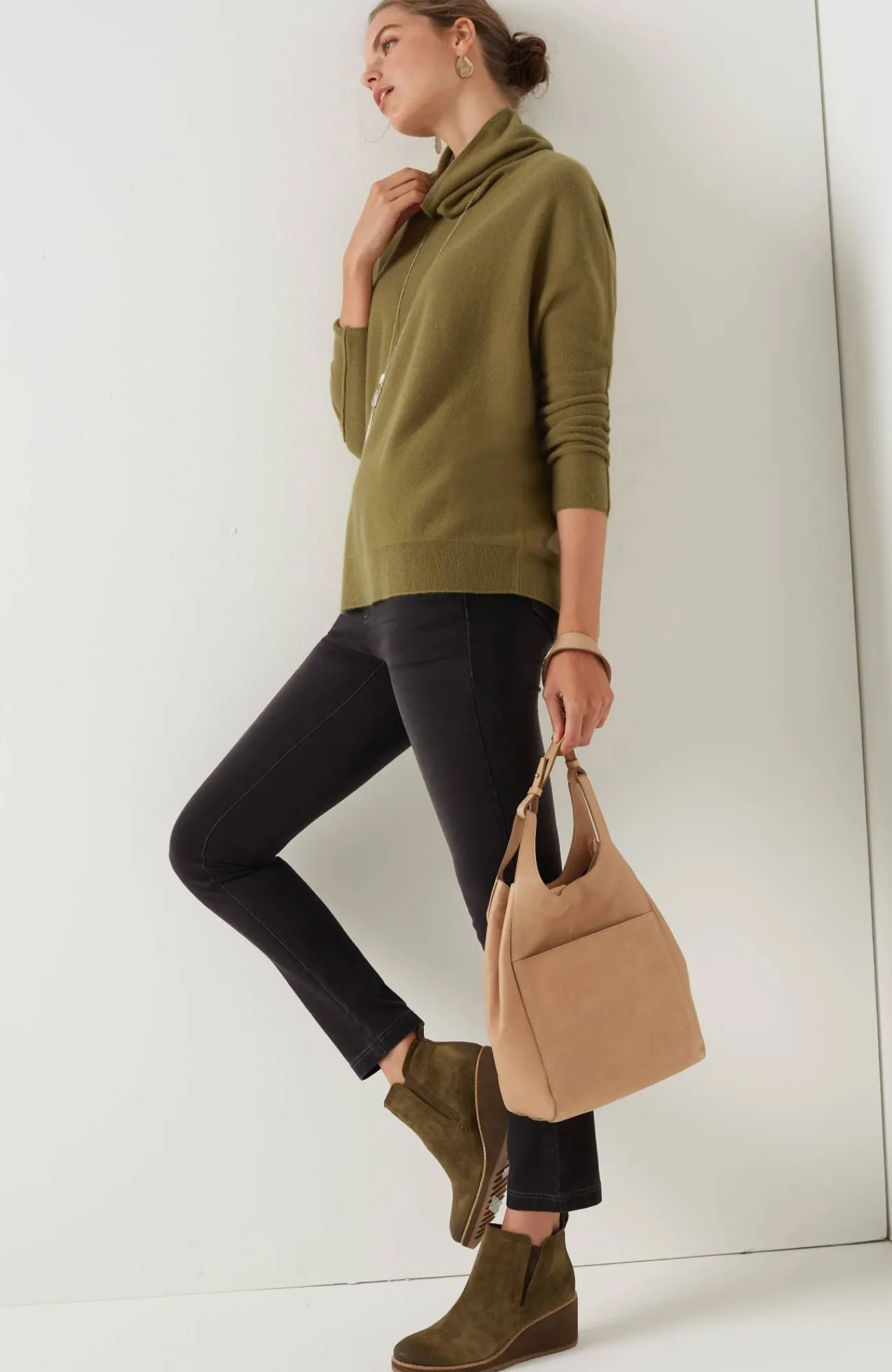 J.Jill Pure Jill Scrunch-Neck Recycled-Cashmere Sweater Online