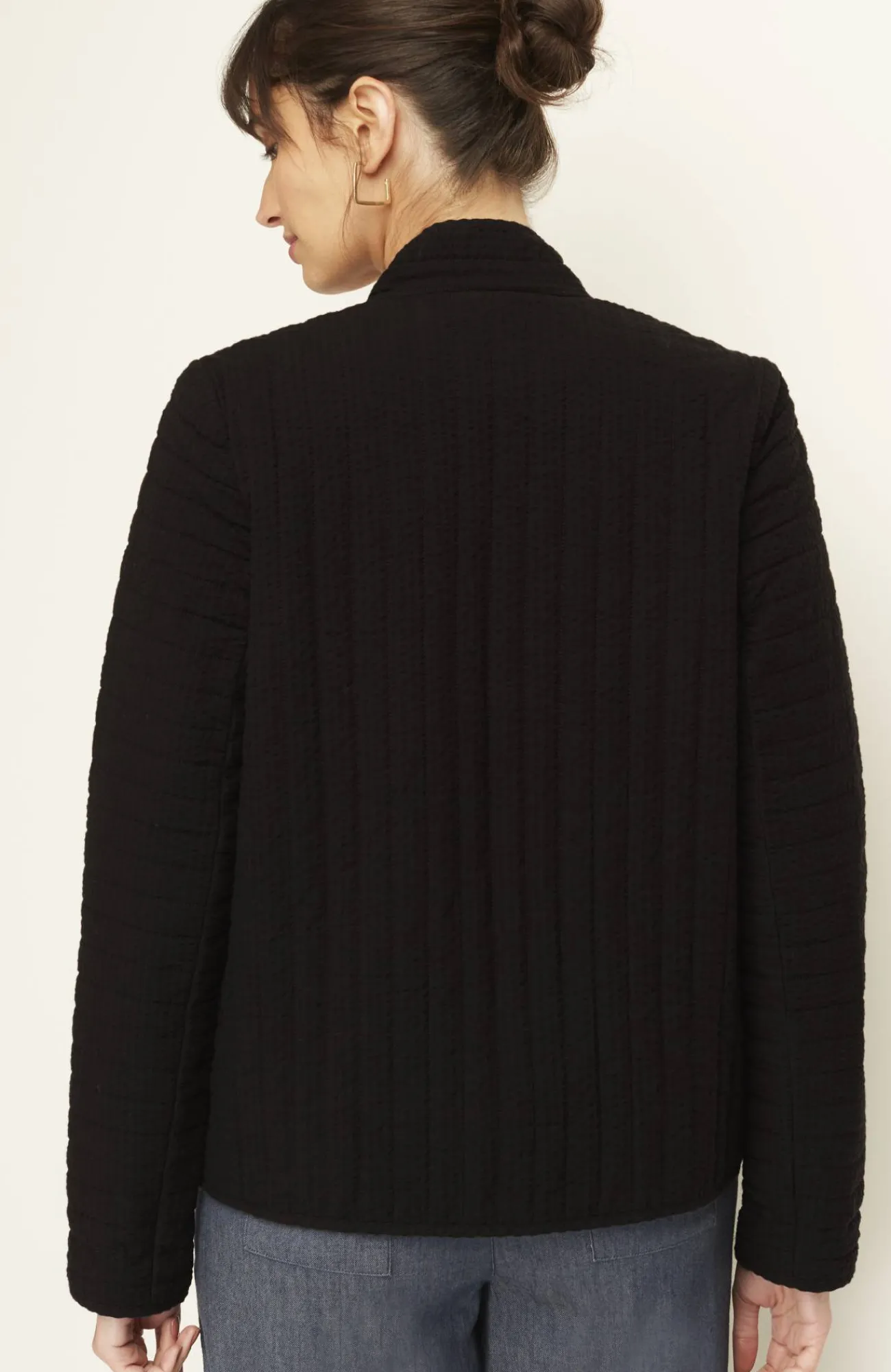J.Jill Pure Jill Seersucker Jacket Black Multi New