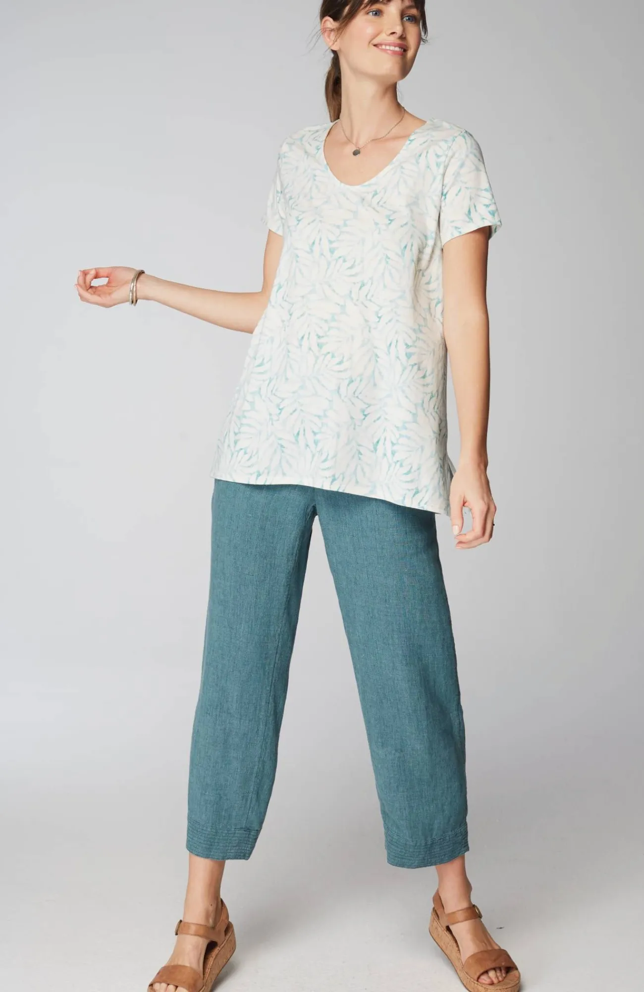 J.Jill Pure Jill Side-Slit Elliptical Tee Sale
