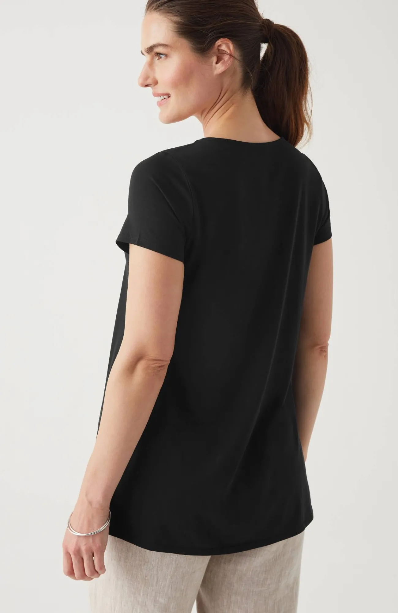 J.Jill Pure Jill Side-Slit Elliptical Tee Sale
