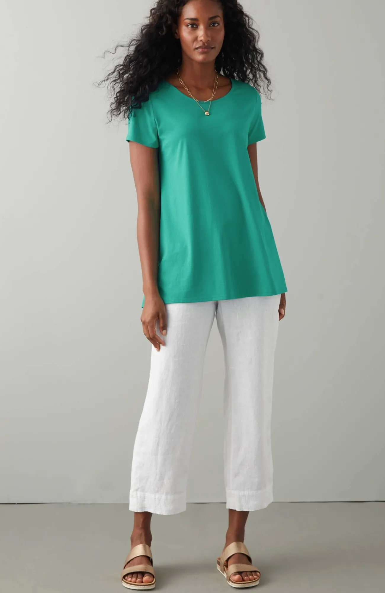J.Jill Pure Jill Side-Slit Elliptical Tee Sale