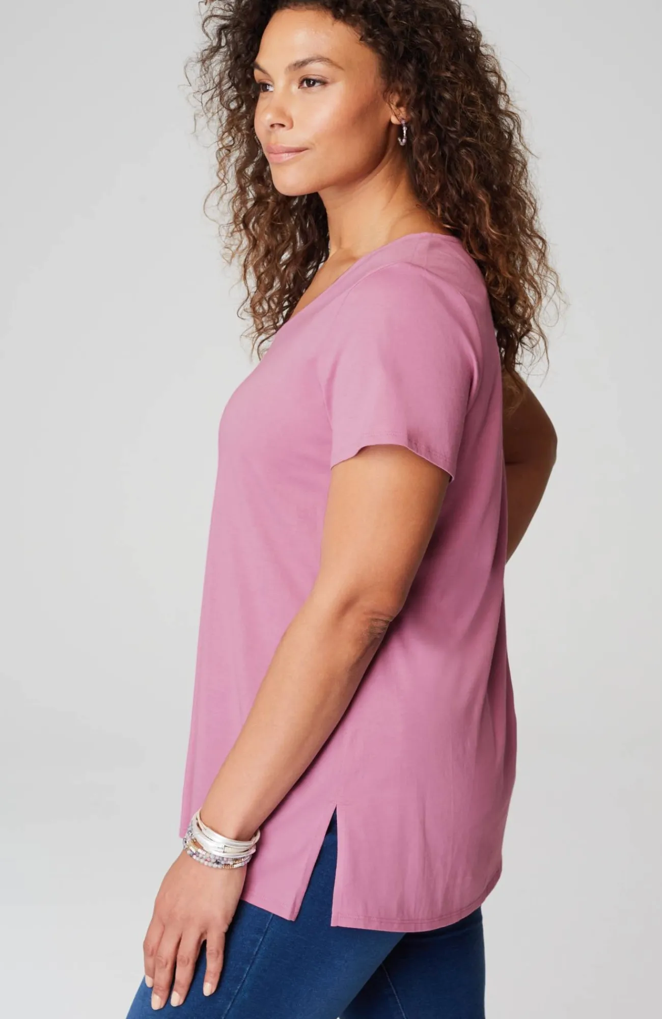 J.Jill Pure Jill Side-Slit Elliptical Tee Sale