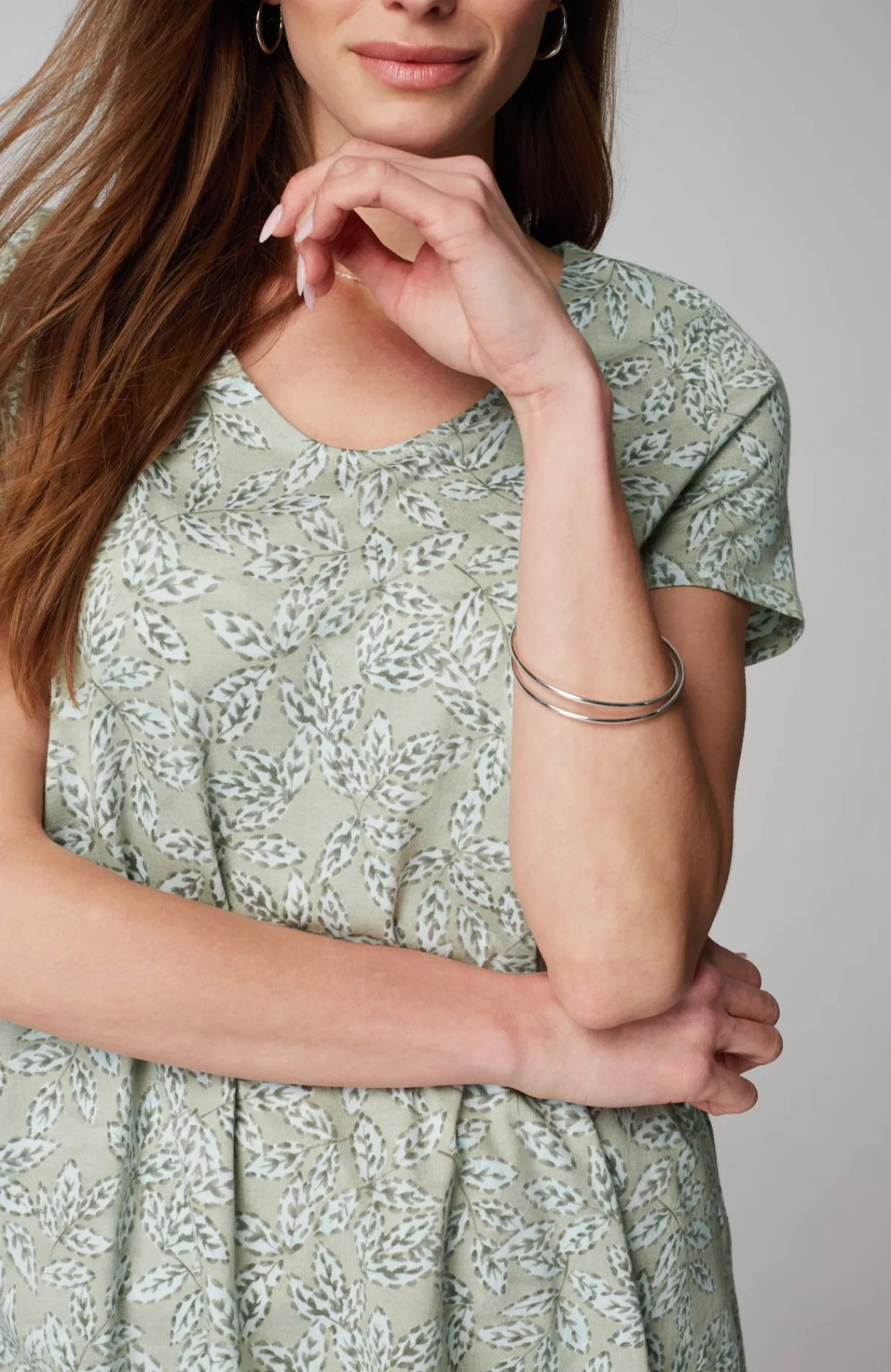J.Jill Pure Jill Side-Slit Elliptical Tee Sale