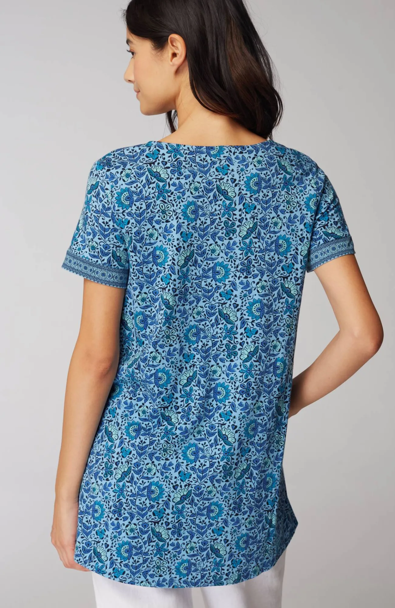J.Jill Pure Jill Side-Slit Elliptical Tee Sale
