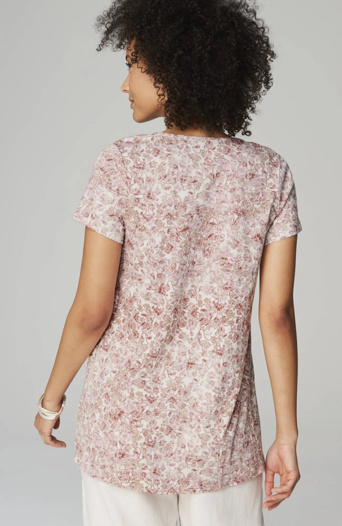 J.Jill Pure Jill Side-Slit Elliptical Tee Sale