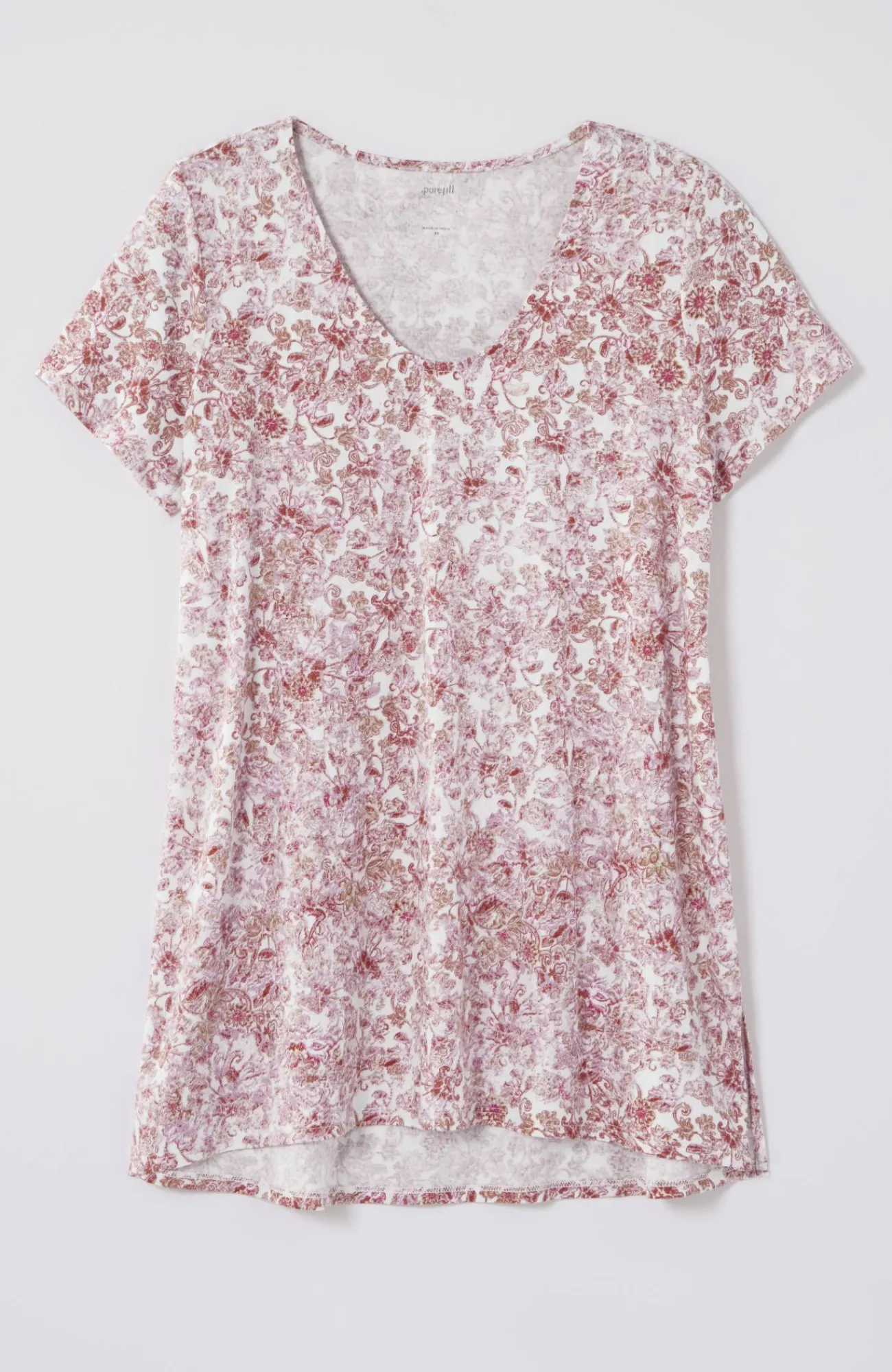 J.Jill Pure Jill Side-Slit Elliptical Tee Sale