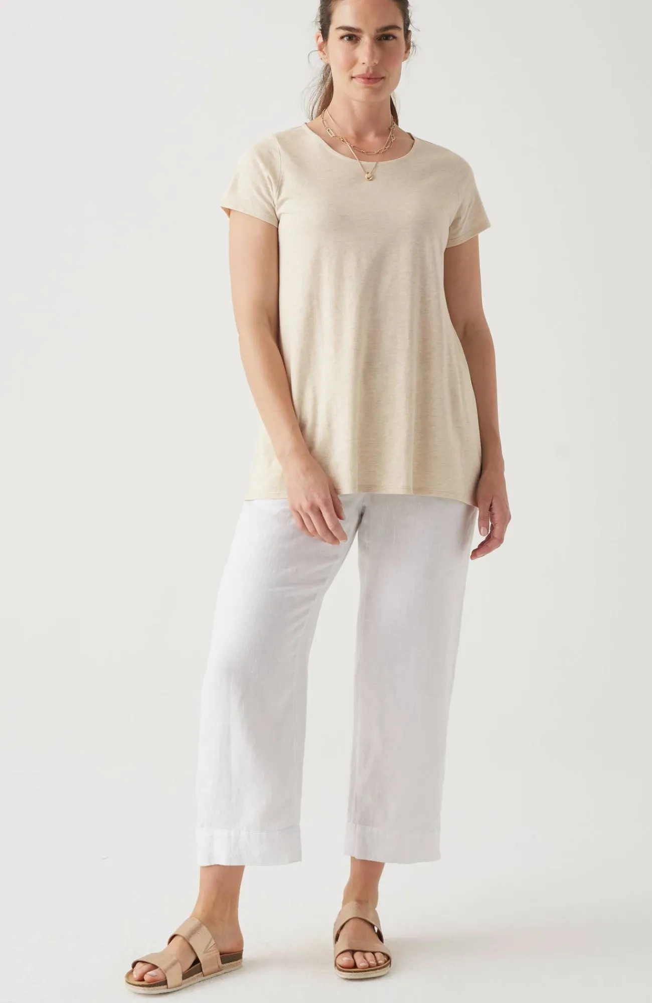 J.Jill Pure Jill Side-Slit Elliptical Tee Sale
