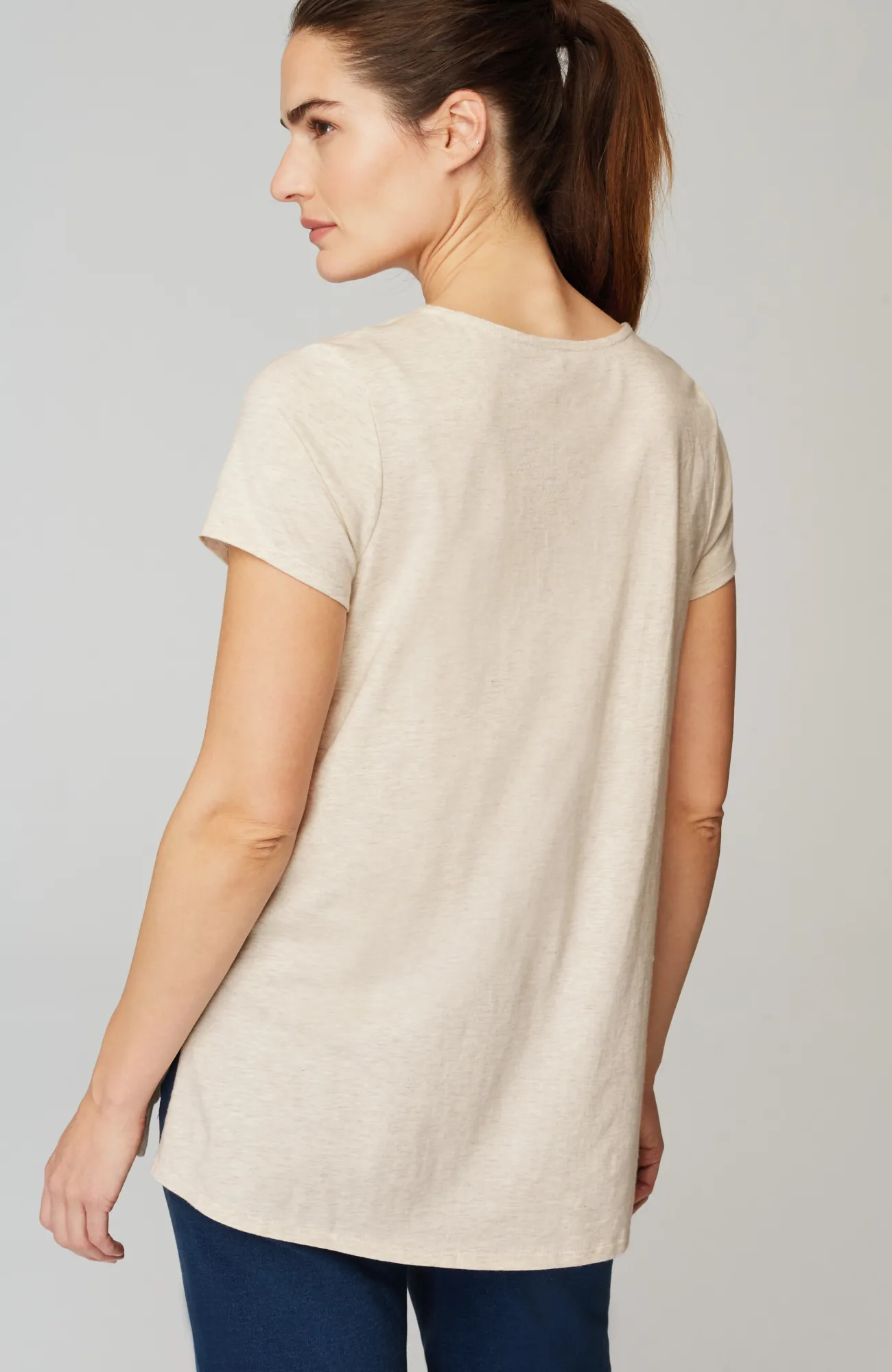 J.Jill Pure Jill Side-Slit Elliptical Tee Sale