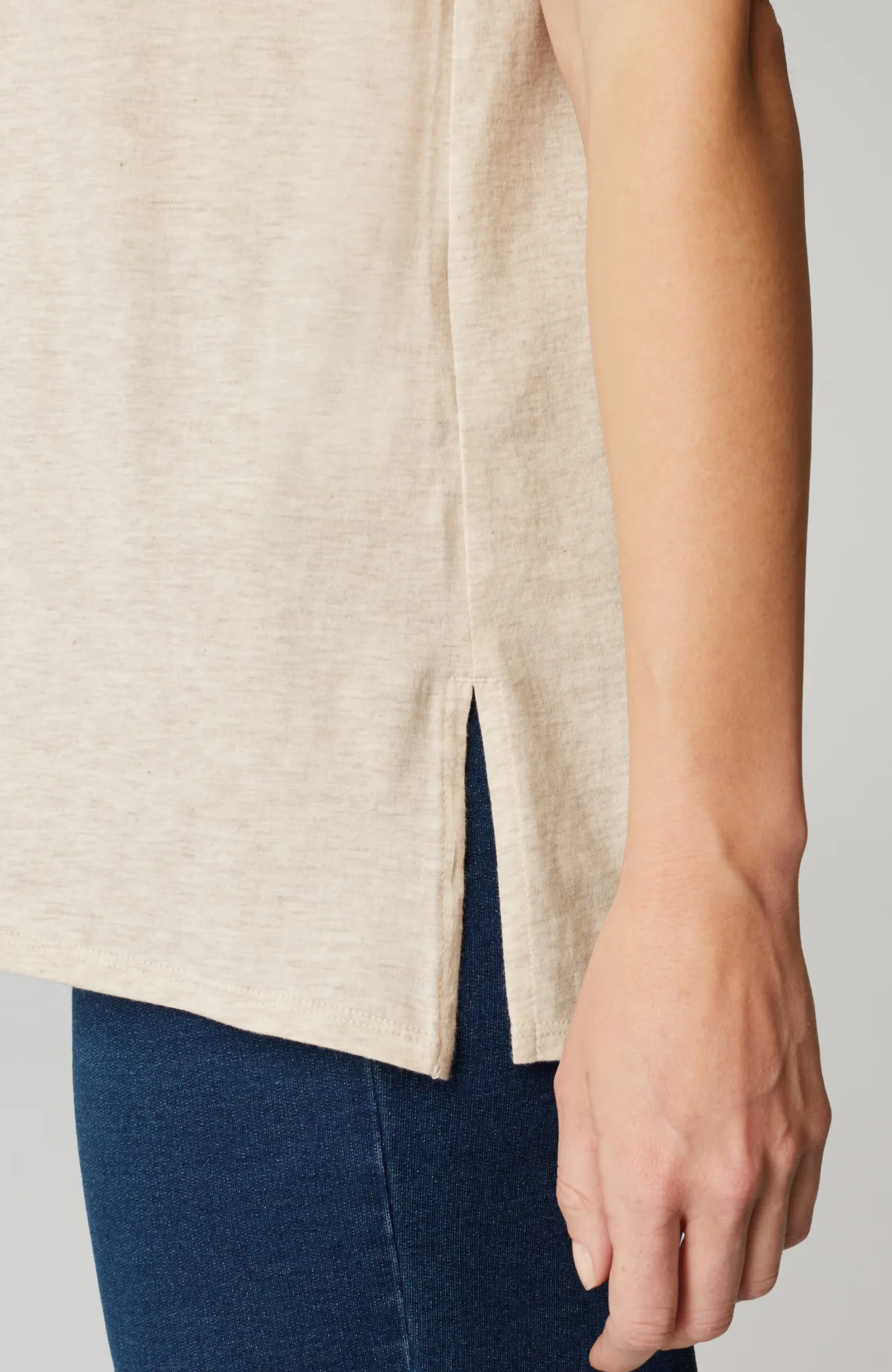 J.Jill Pure Jill Side-Slit Elliptical Tee Sale