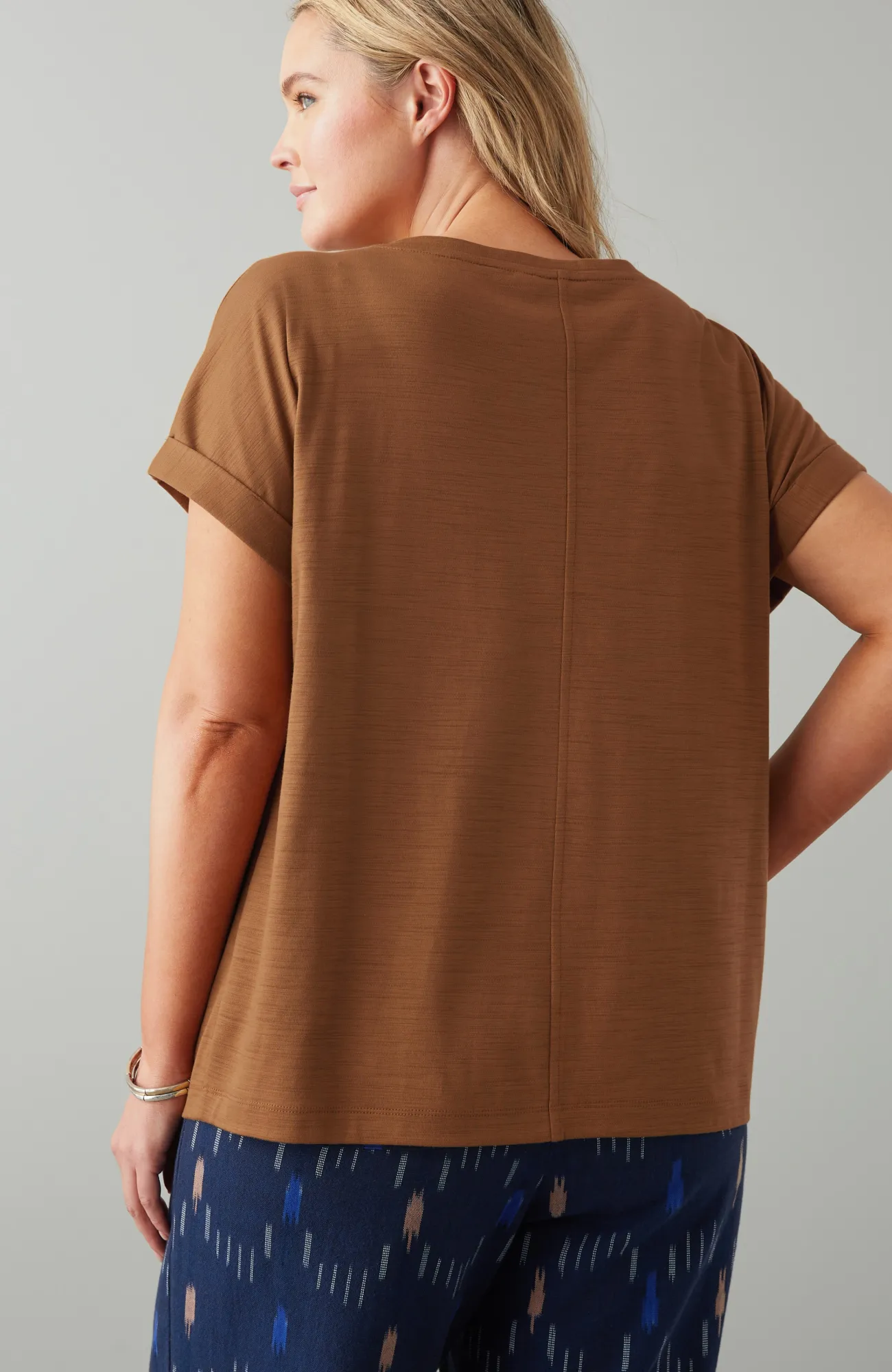 J.Jill Pure Jill Slub Boat-Neck Tee Flash Sale