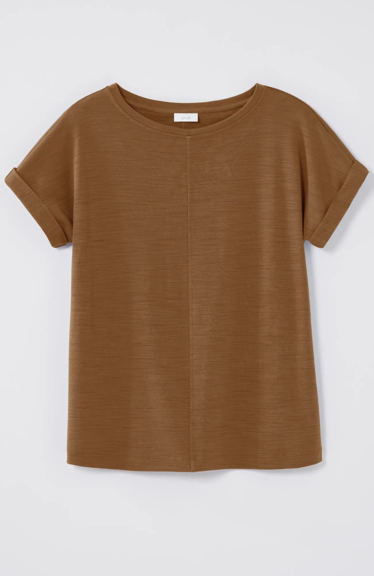 J.Jill Pure Jill Slub Boat-Neck Tee Flash Sale