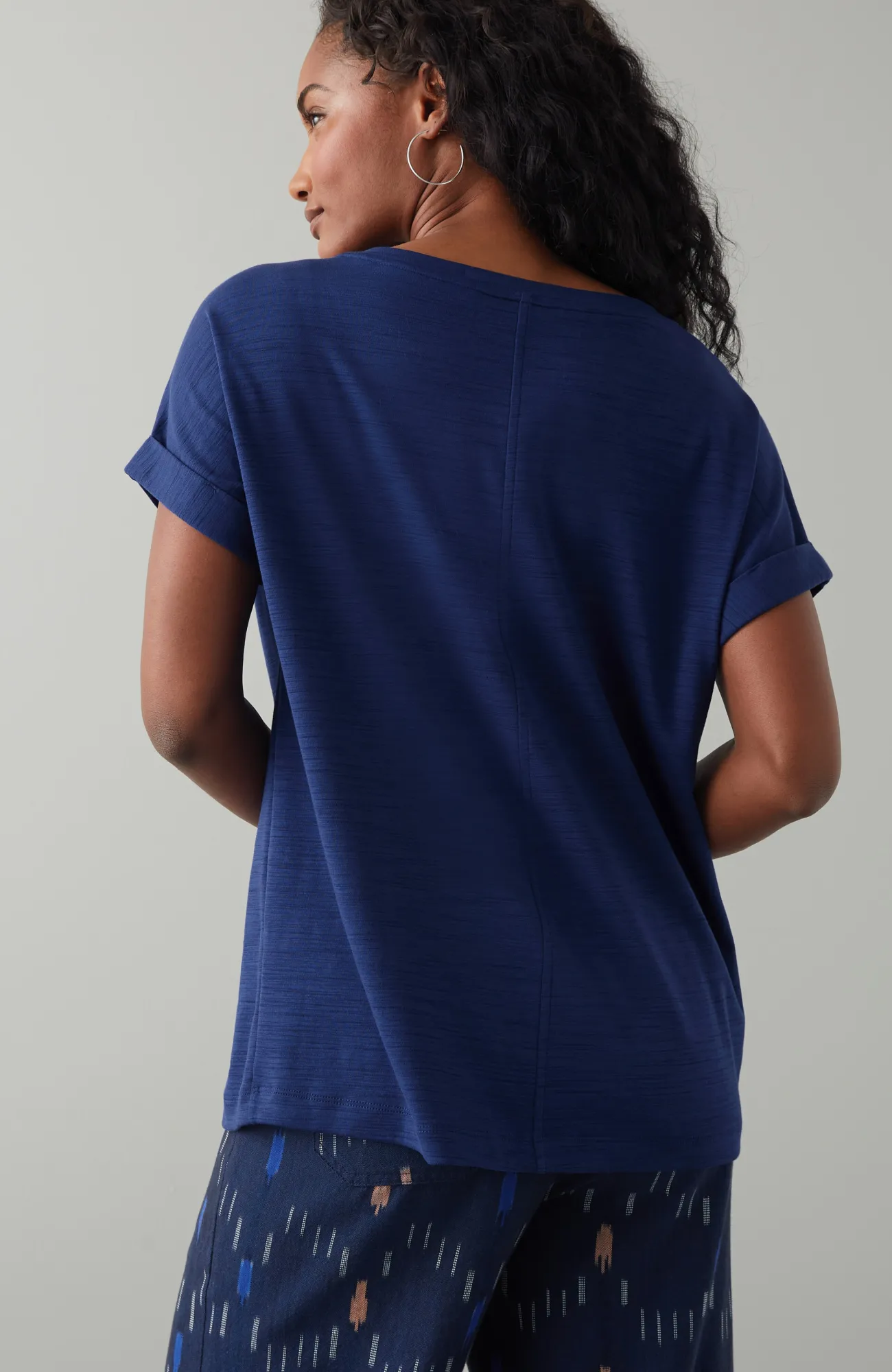 J.Jill Pure Jill Slub Boat-Neck Tee Flash Sale
