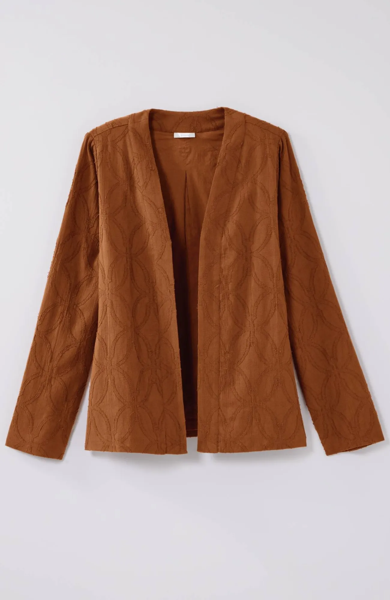 J.Jill Pure Jill Textured Clip-Jacquard Jacket Cardamom Spice Sale