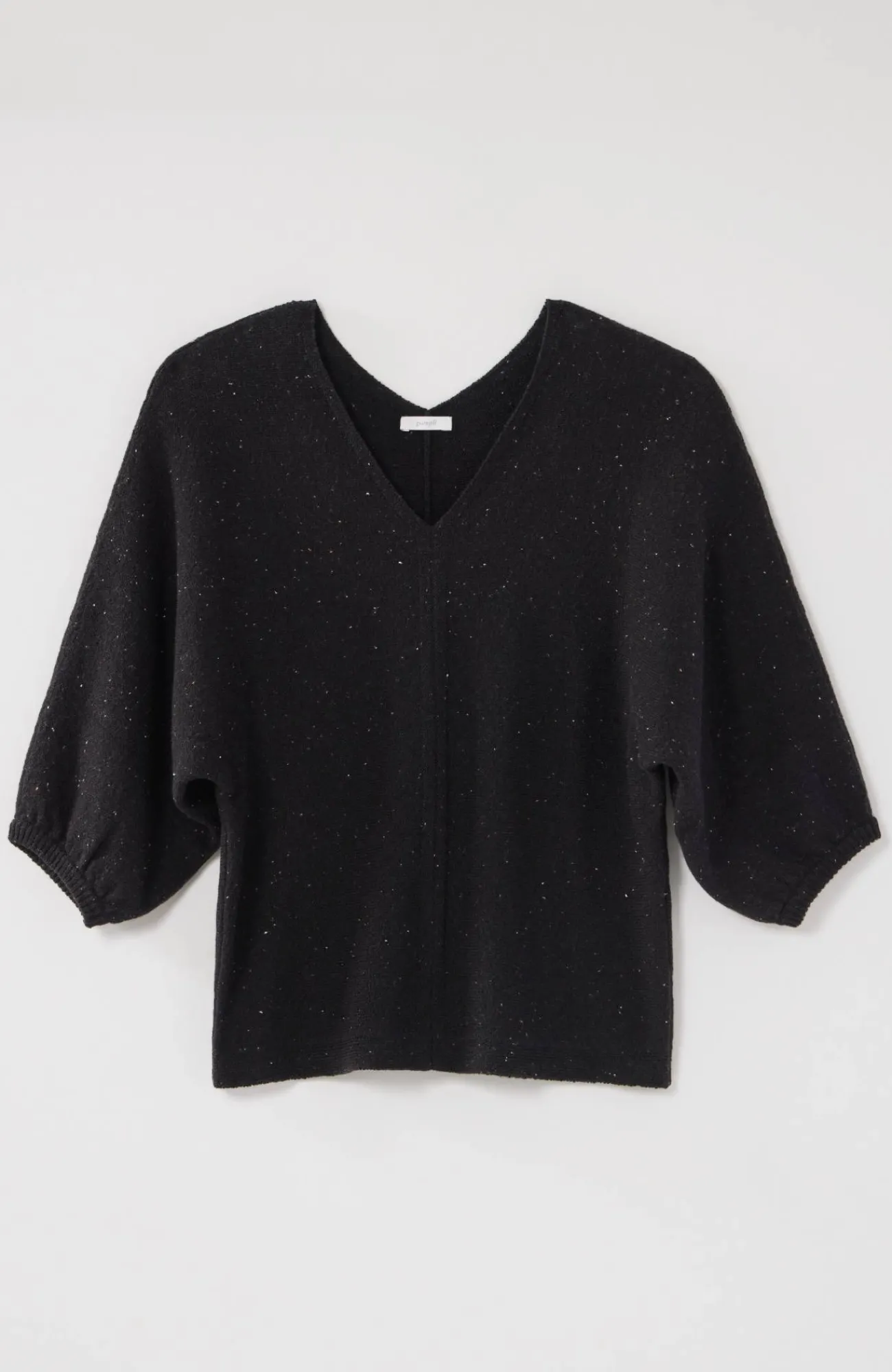 J.Jill Pure Jill Tweed Double-V Sweater Clearance
