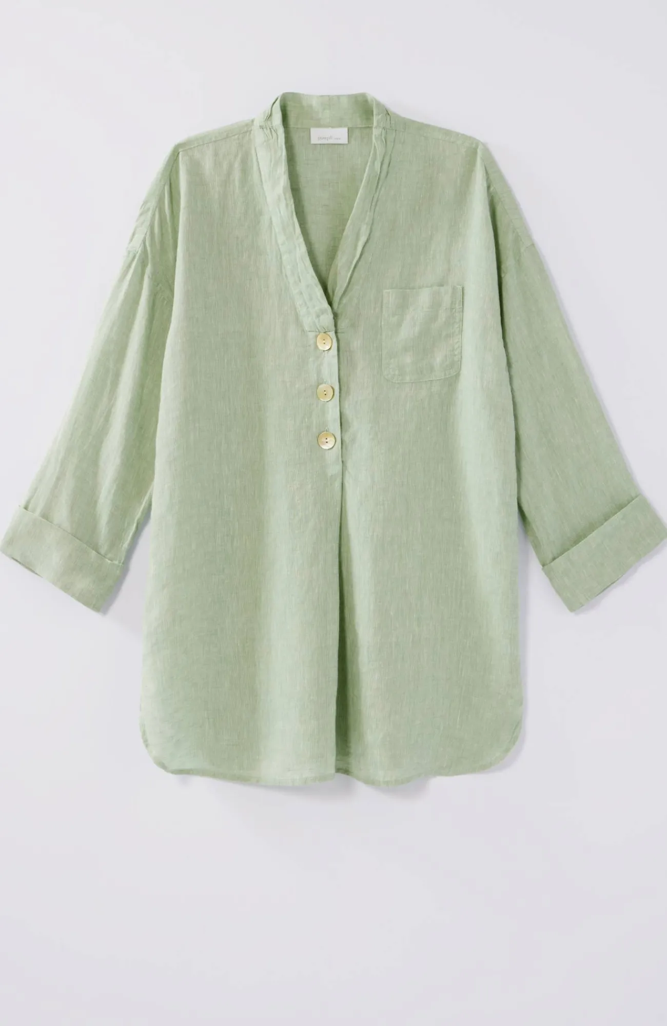 J.Jill Pure Jill Yarn-Dyed Linen Button-Front Tunic Flash Sale