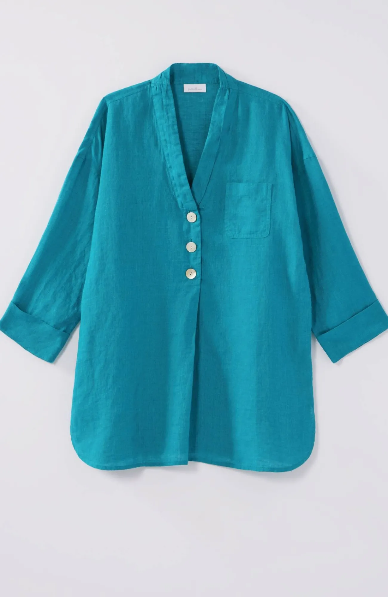 J.Jill Pure Jill Yarn-Dyed Linen Button-Front Tunic Flash Sale