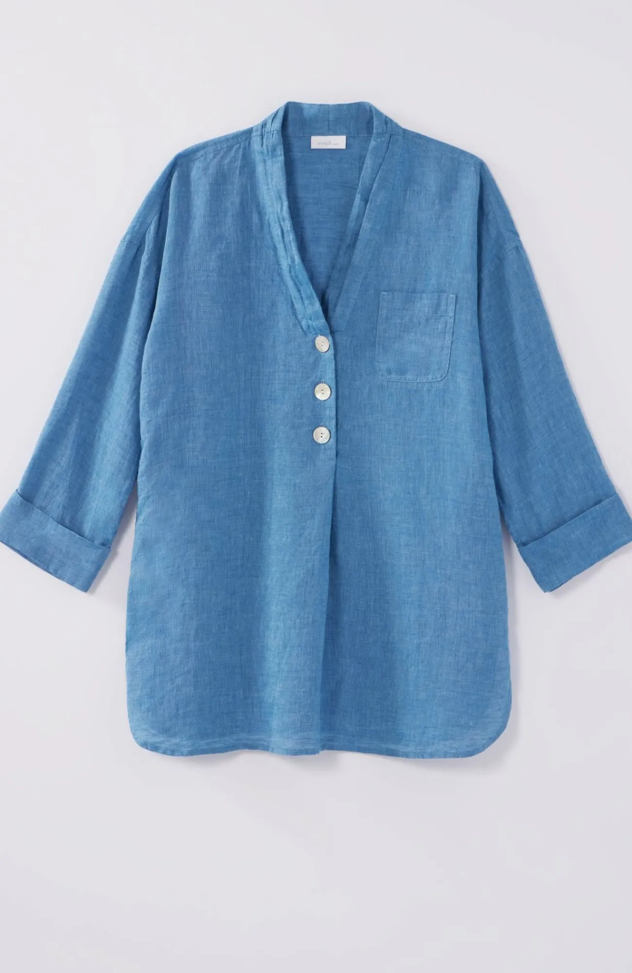 J.Jill Pure Jill Yarn-Dyed Linen Button-Front Tunic Flash Sale