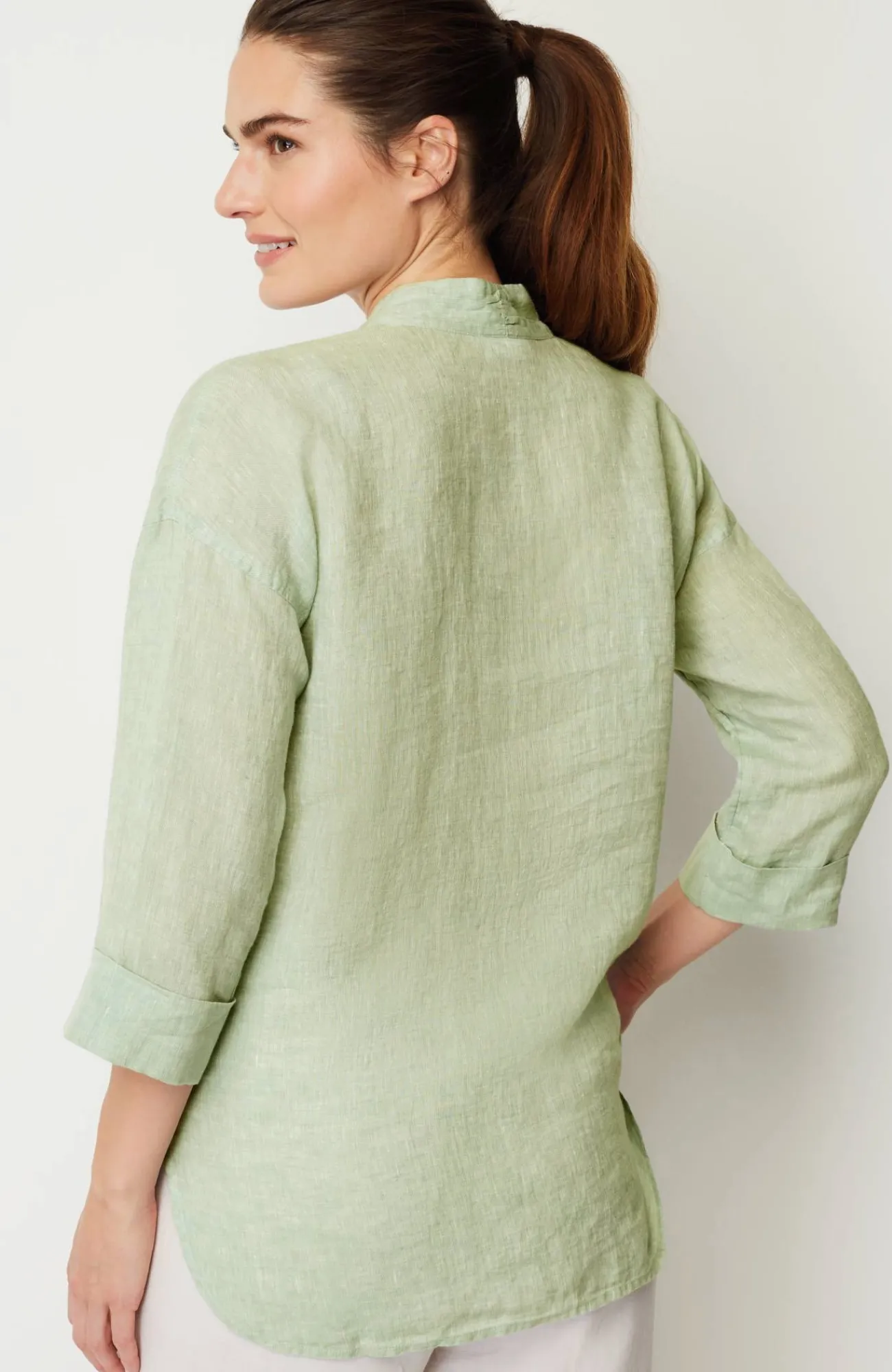 J.Jill Pure Jill Yarn-Dyed Linen Button-Front Tunic Flash Sale