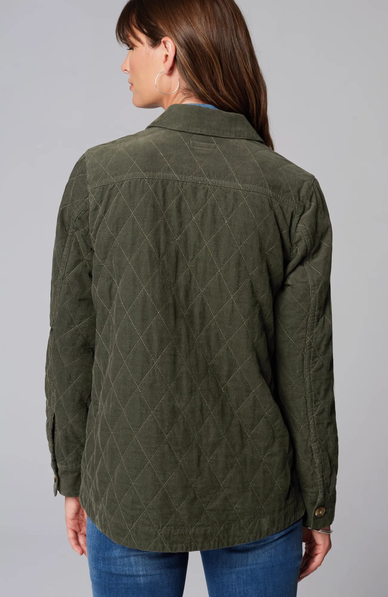 J.Jill Quilted-Cord Barn Jacket Cypress Cheap