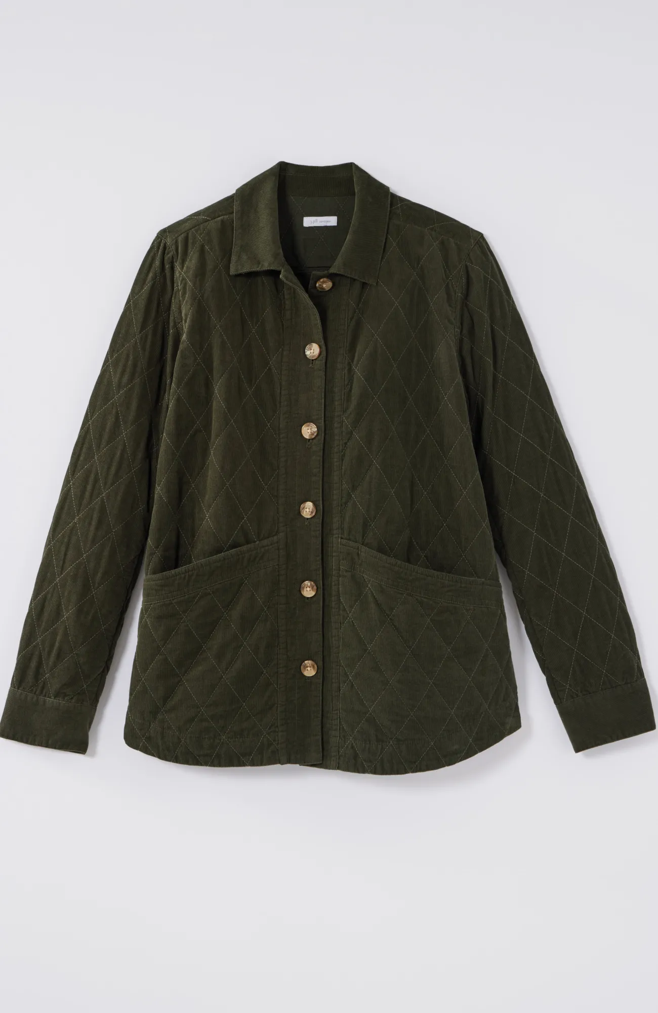 J.Jill Quilted-Cord Barn Jacket Cypress Cheap