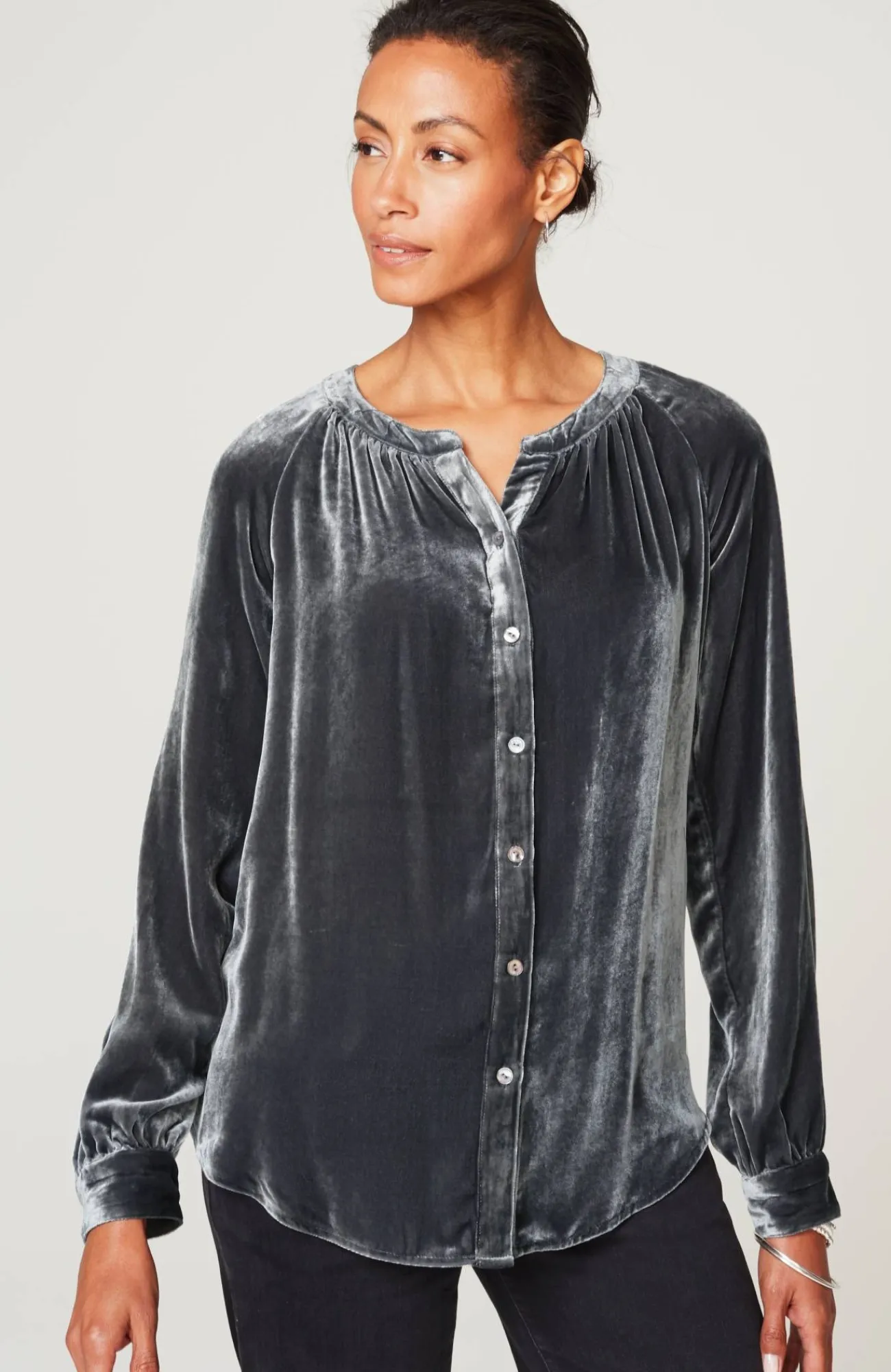 J.Jill Rayon & Silk Velvet Blouse Online