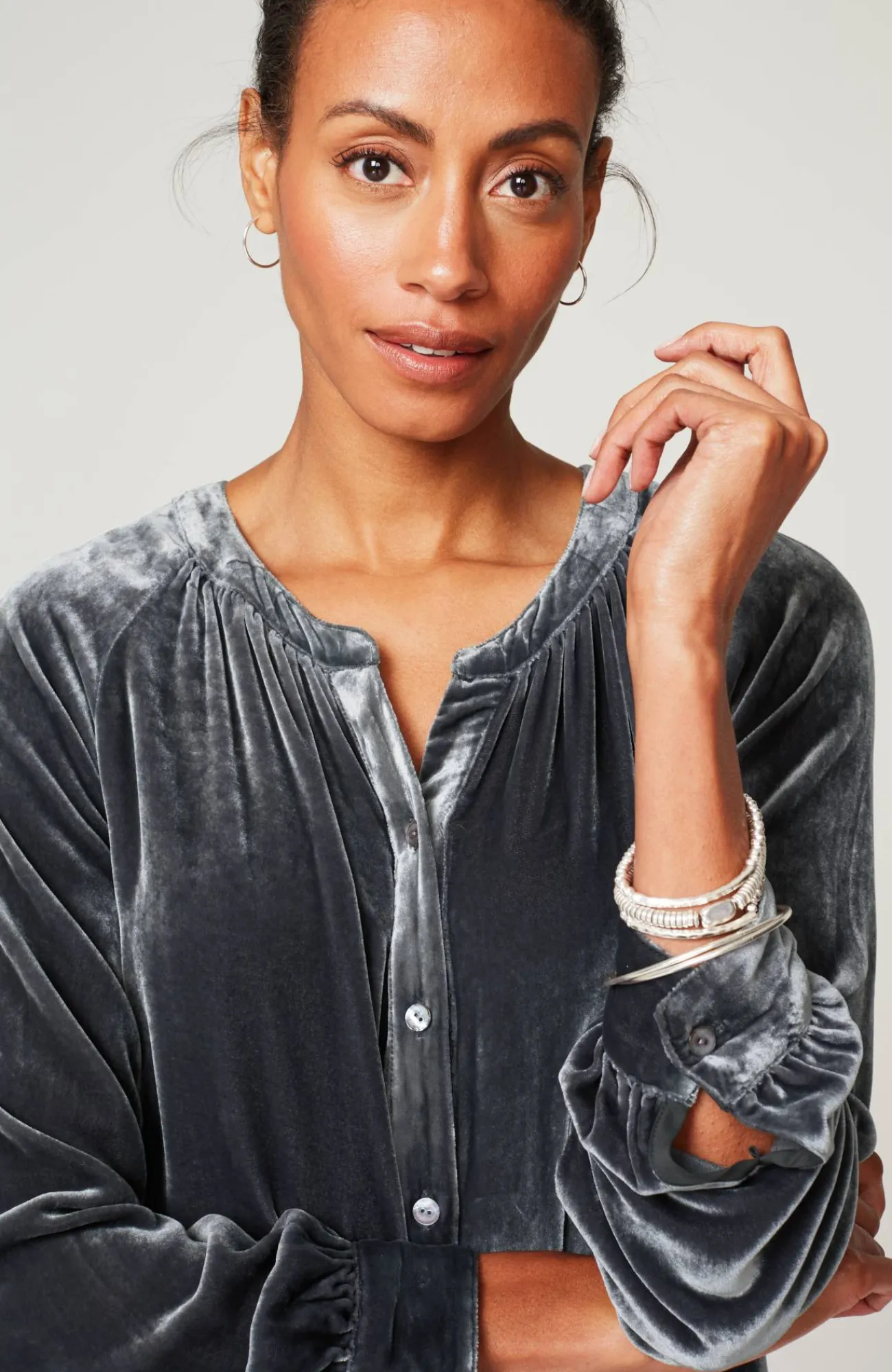 J.Jill Rayon & Silk Velvet Blouse Online