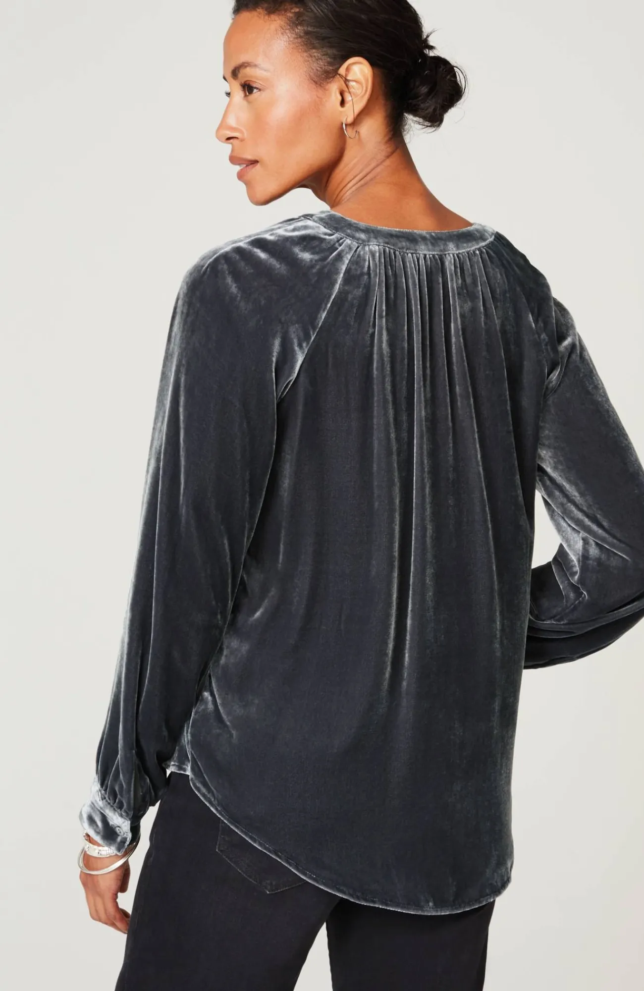 J.Jill Rayon & Silk Velvet Blouse Online