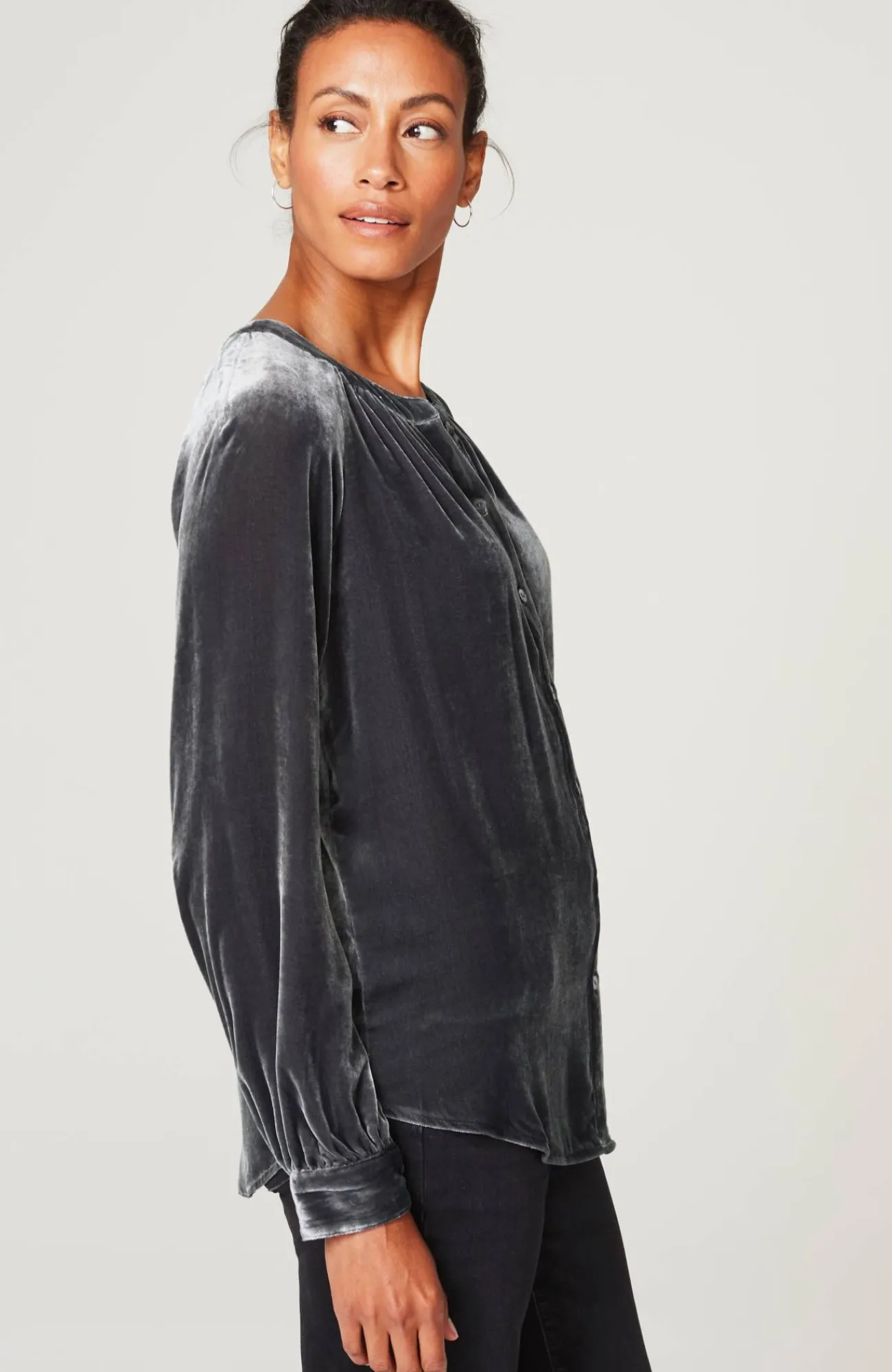 J.Jill Rayon & Silk Velvet Blouse Online