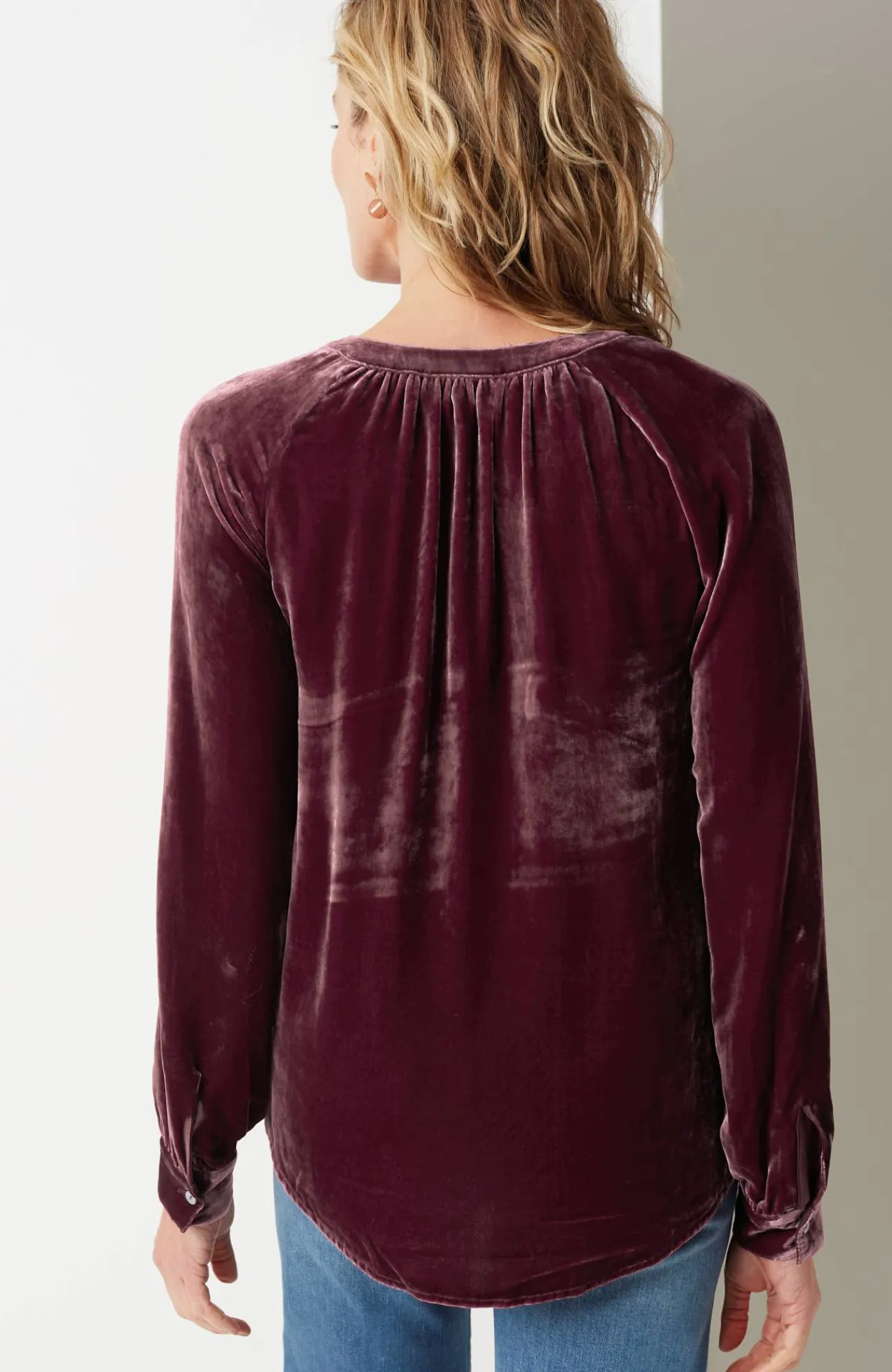 J.Jill Rayon & Silk Velvet Blouse Online