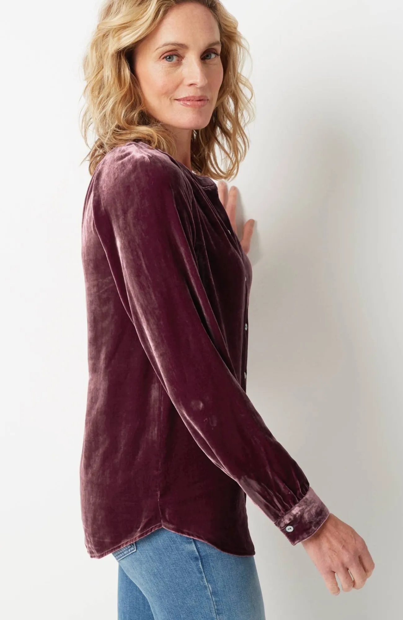 J.Jill Rayon & Silk Velvet Blouse Online