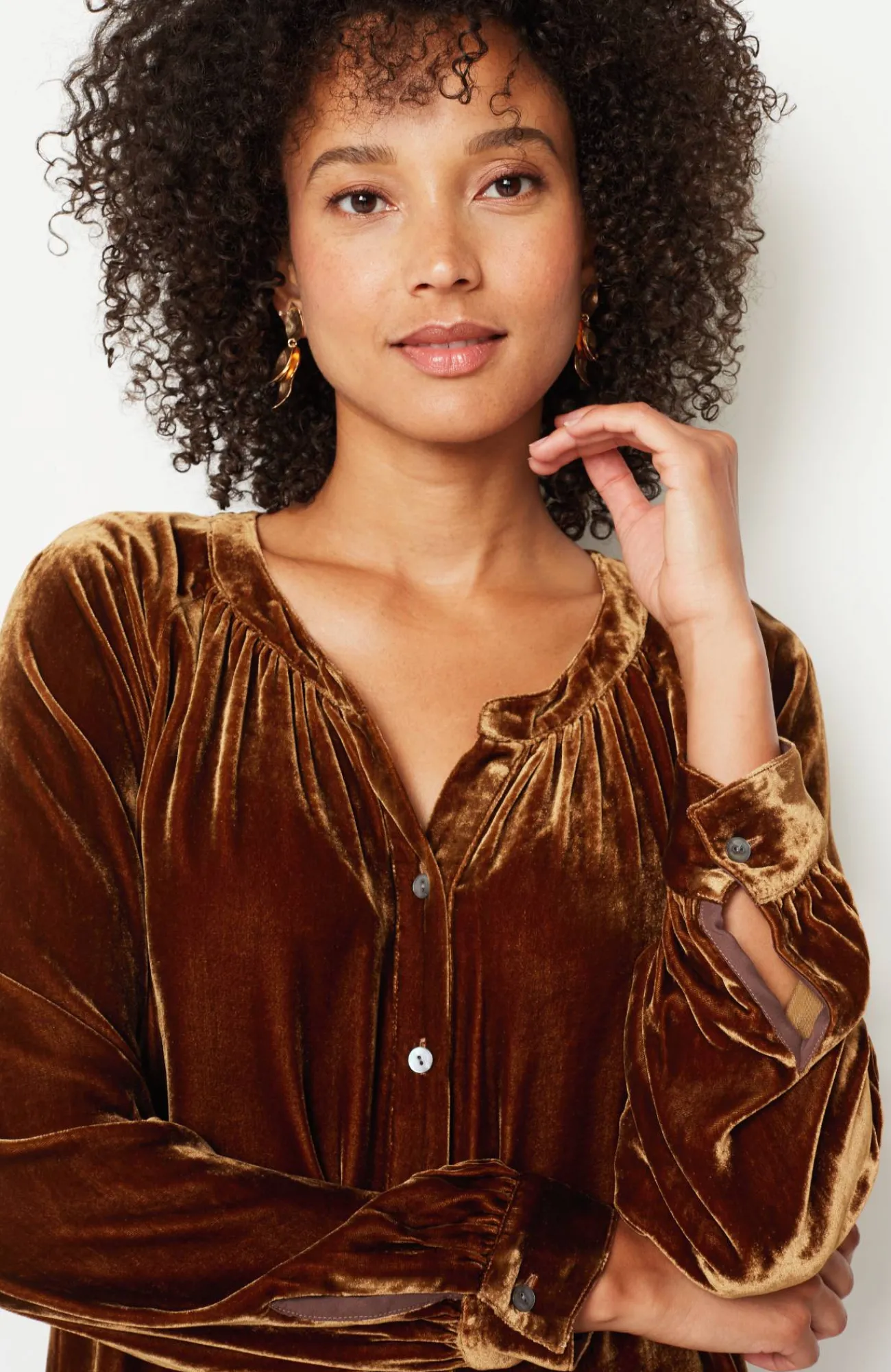 J.Jill Rayon & Silk Velvet Blouse Online