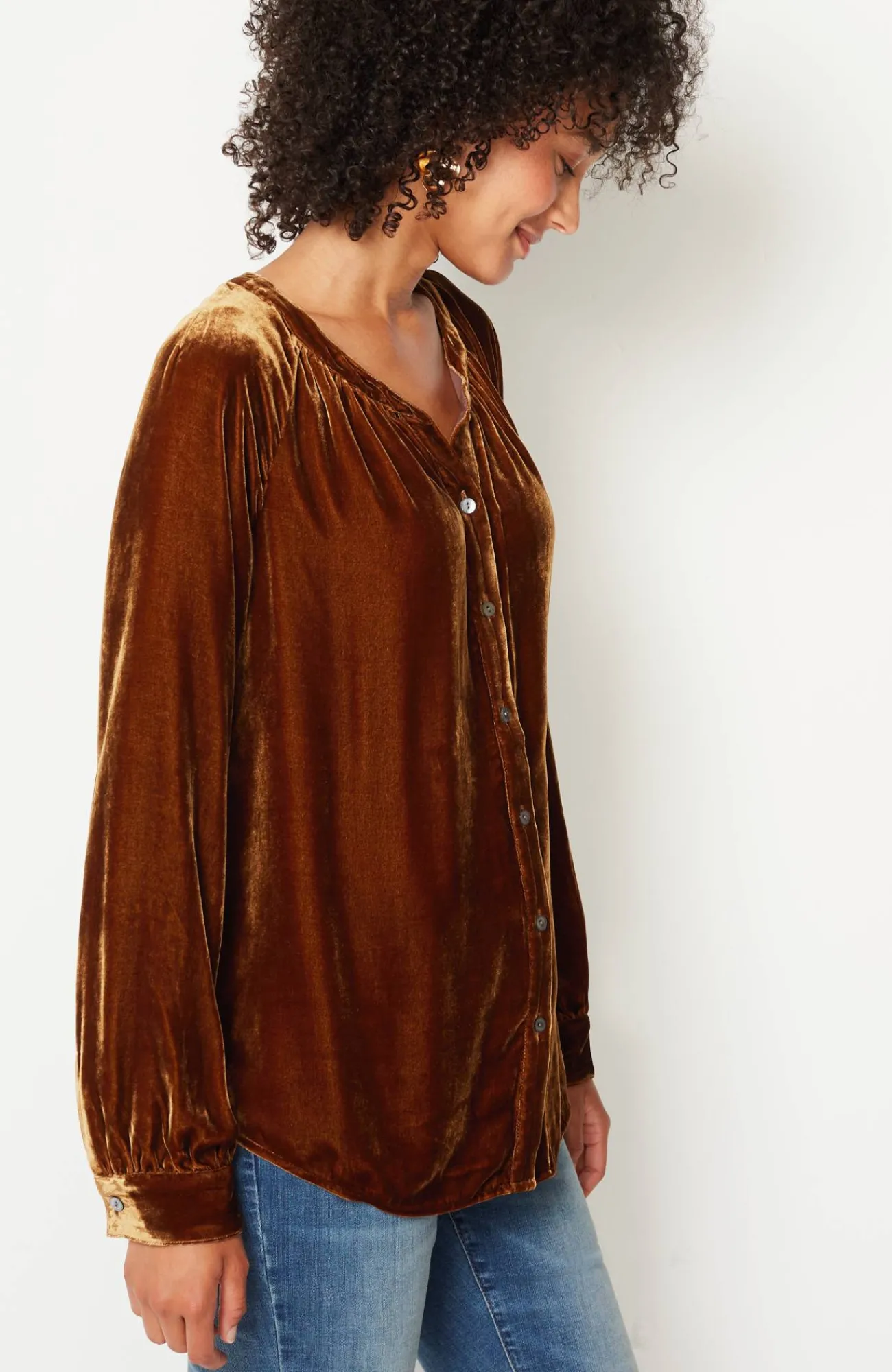 J.Jill Rayon & Silk Velvet Blouse Online