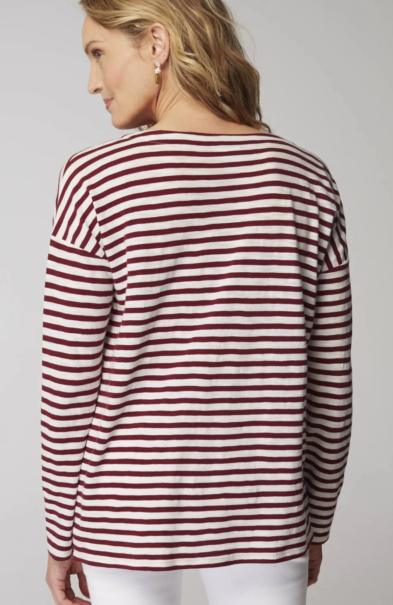 J.Jill Relaxed Boat-Neck Tee Hot