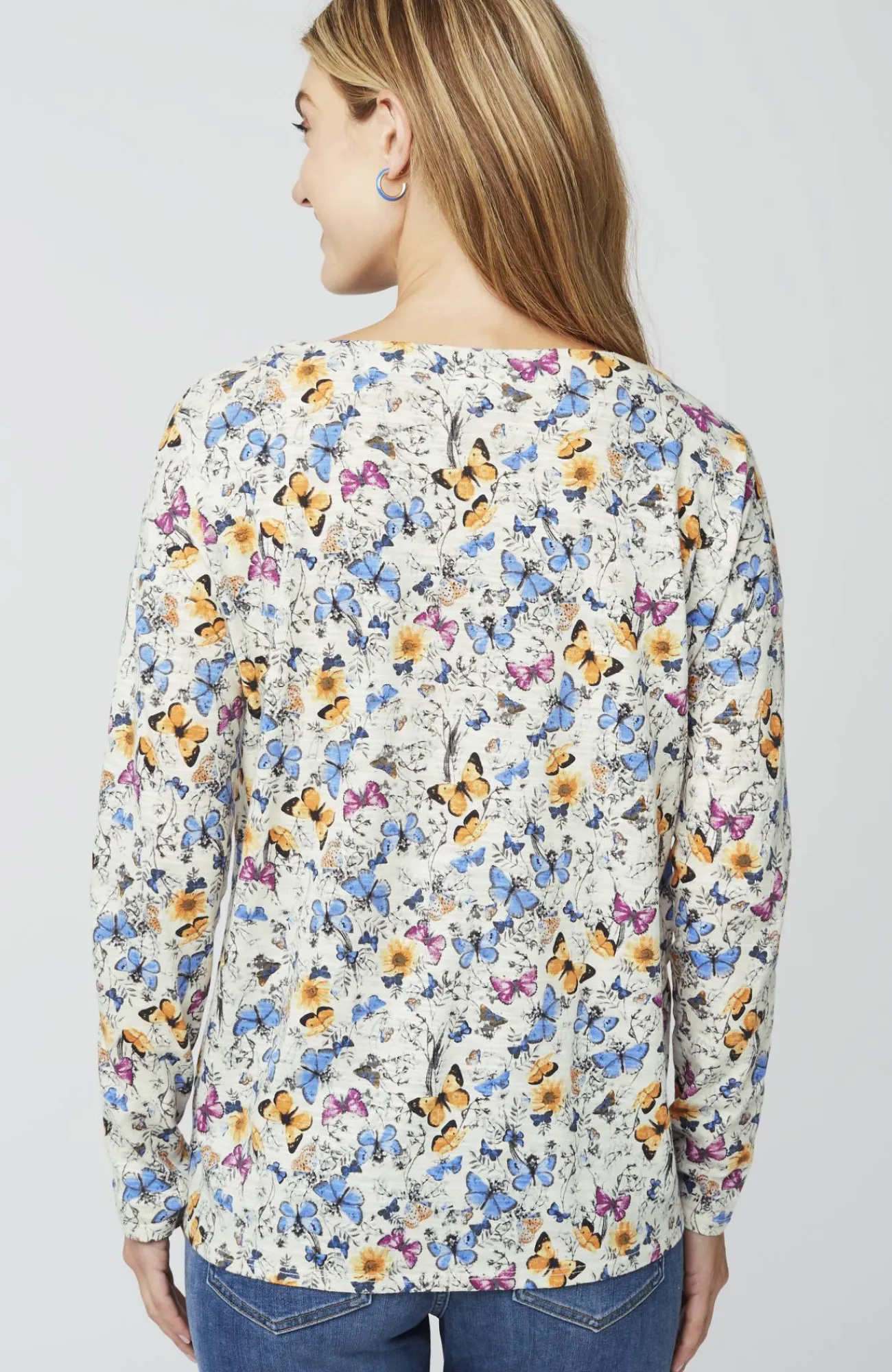 J.Jill Relaxed Boat-Neck Tee Hot