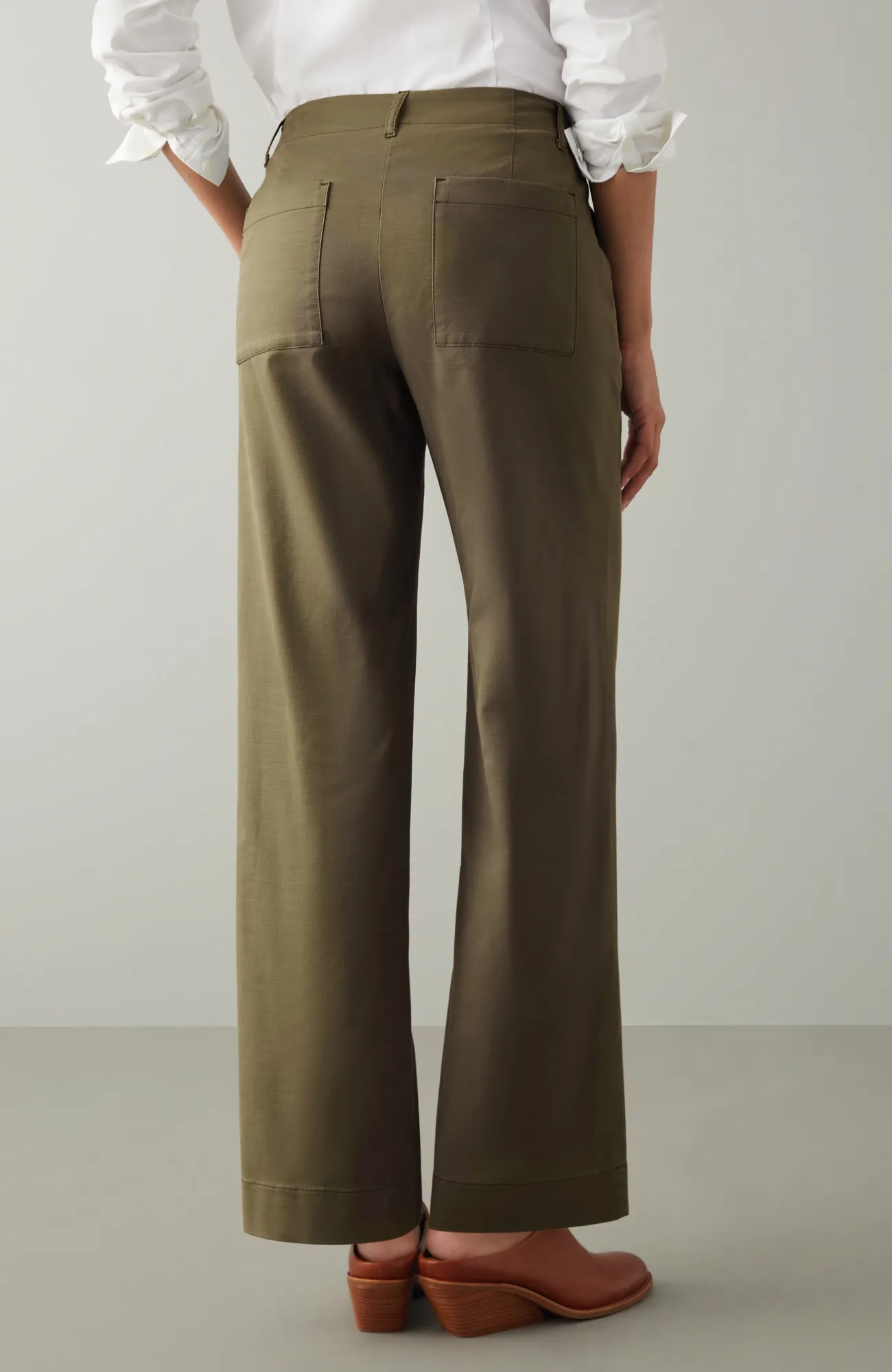 J.Jill Relaxed Chino Wide-Leg Pants Light Greenwood Best Sale