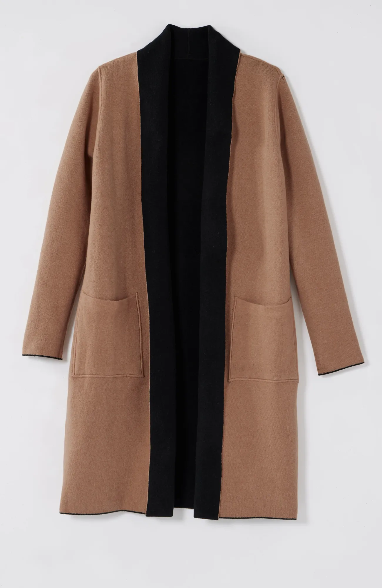 J.Jill Reversible Majestic Sweater Coat Black/vicuna Flash Sale