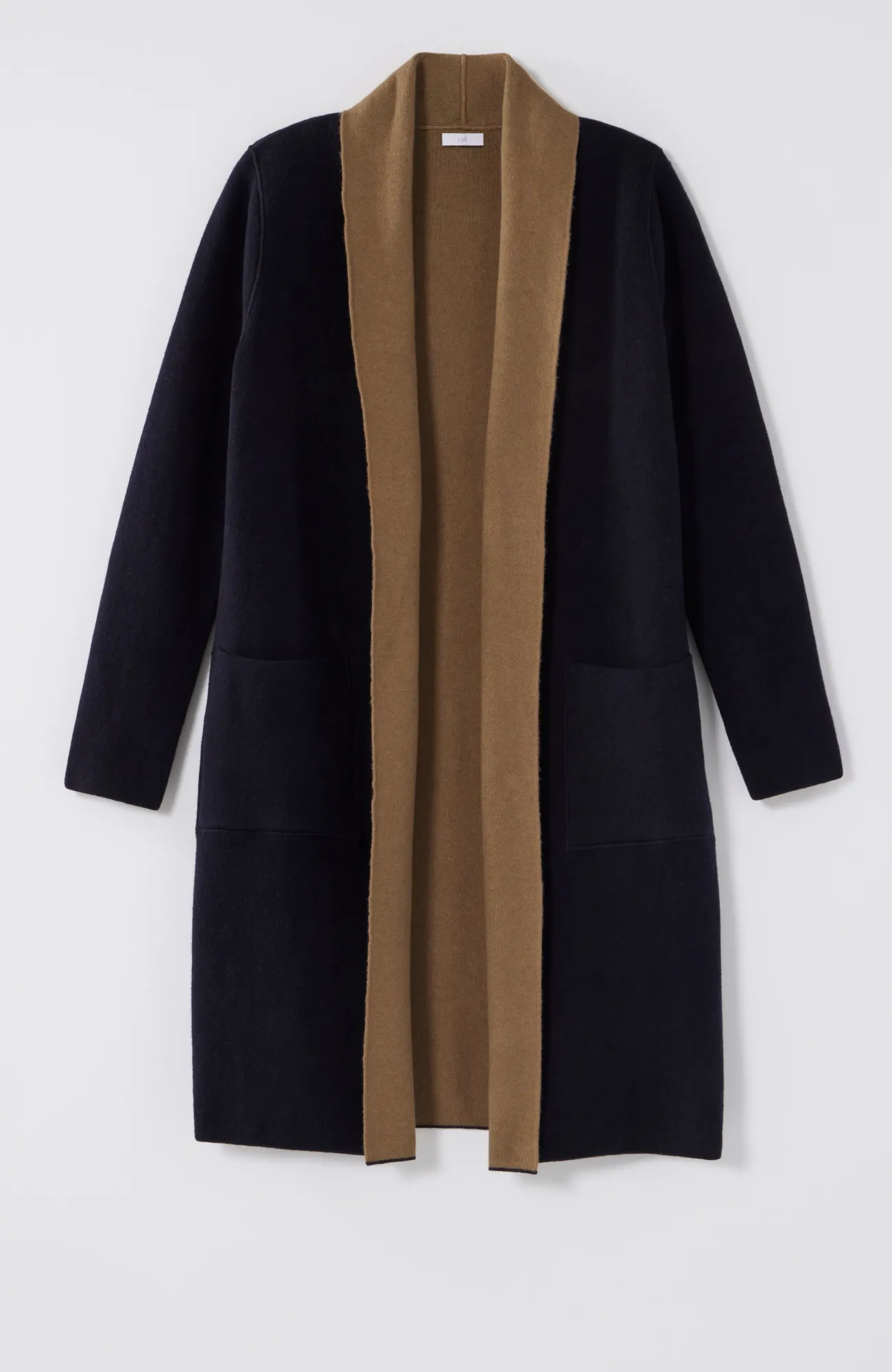 J.Jill Reversible Majestic Sweater Coat Black/vicuna Flash Sale