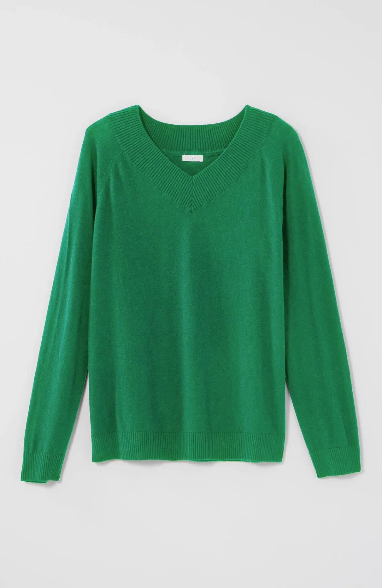 J.Jill Ribbed-Border V-Neck Sweater Shop