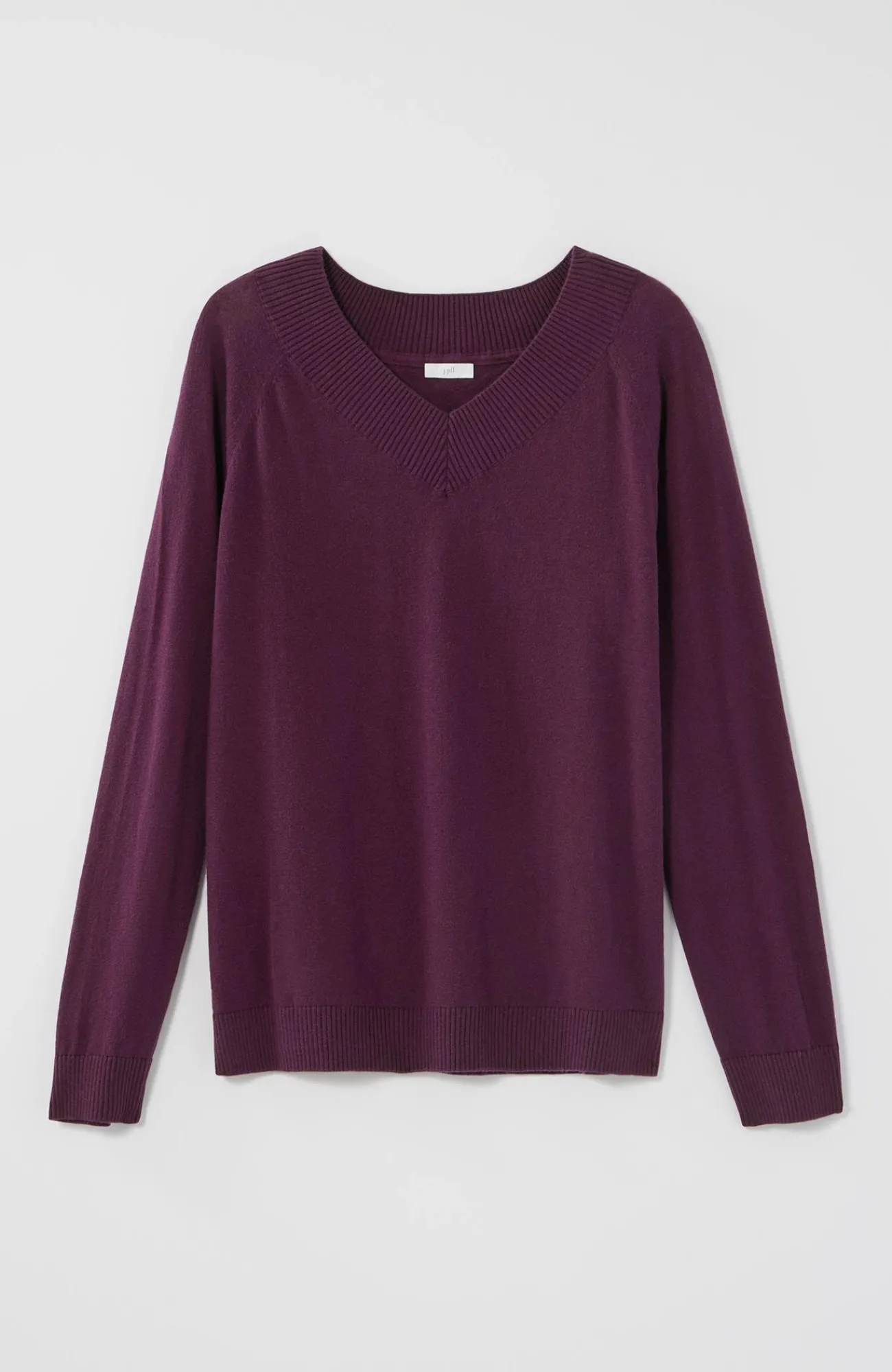 J.Jill Ribbed-Border V-Neck Sweater Shop