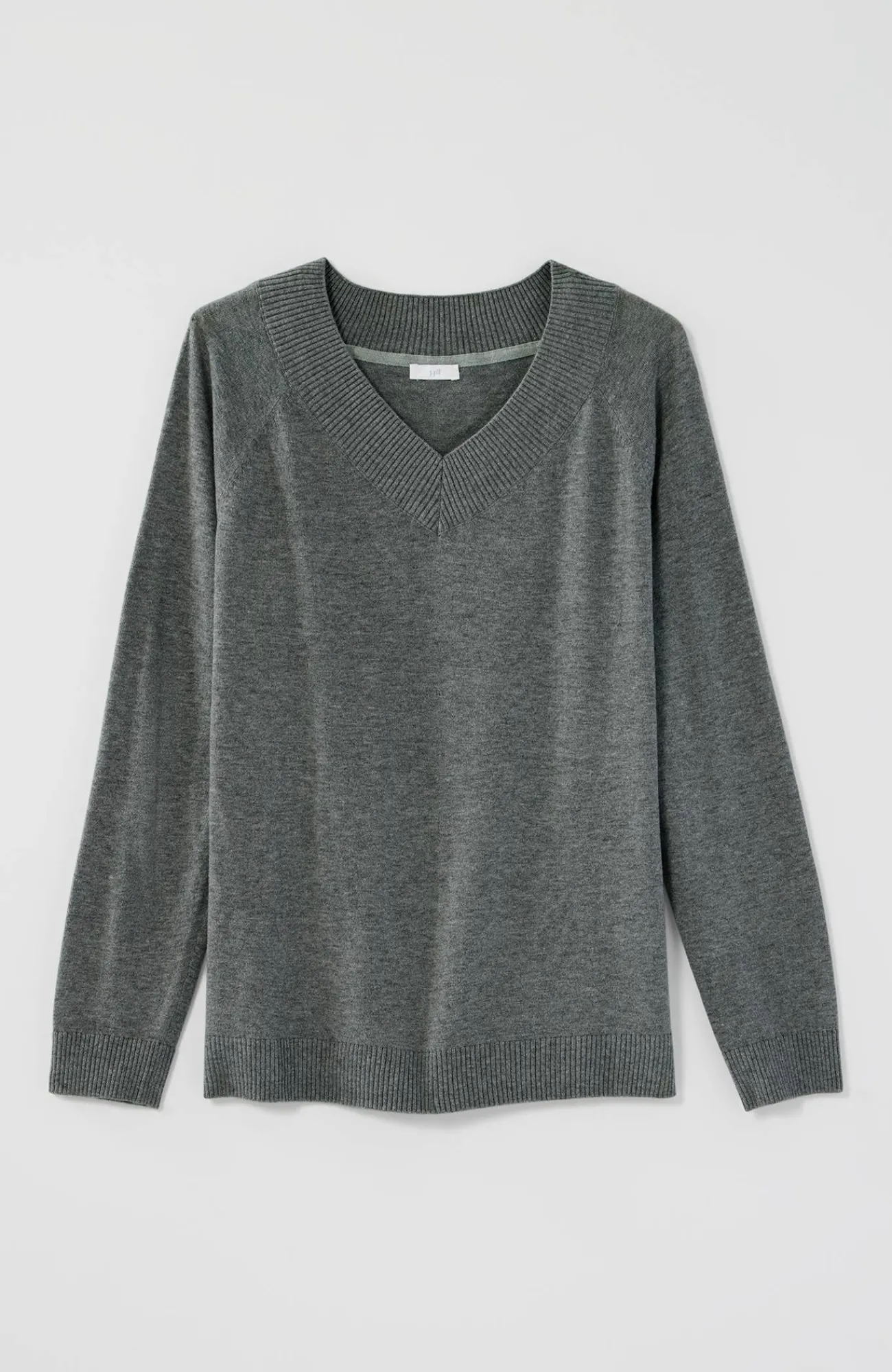 J.Jill Ribbed-Border V-Neck Sweater Shop