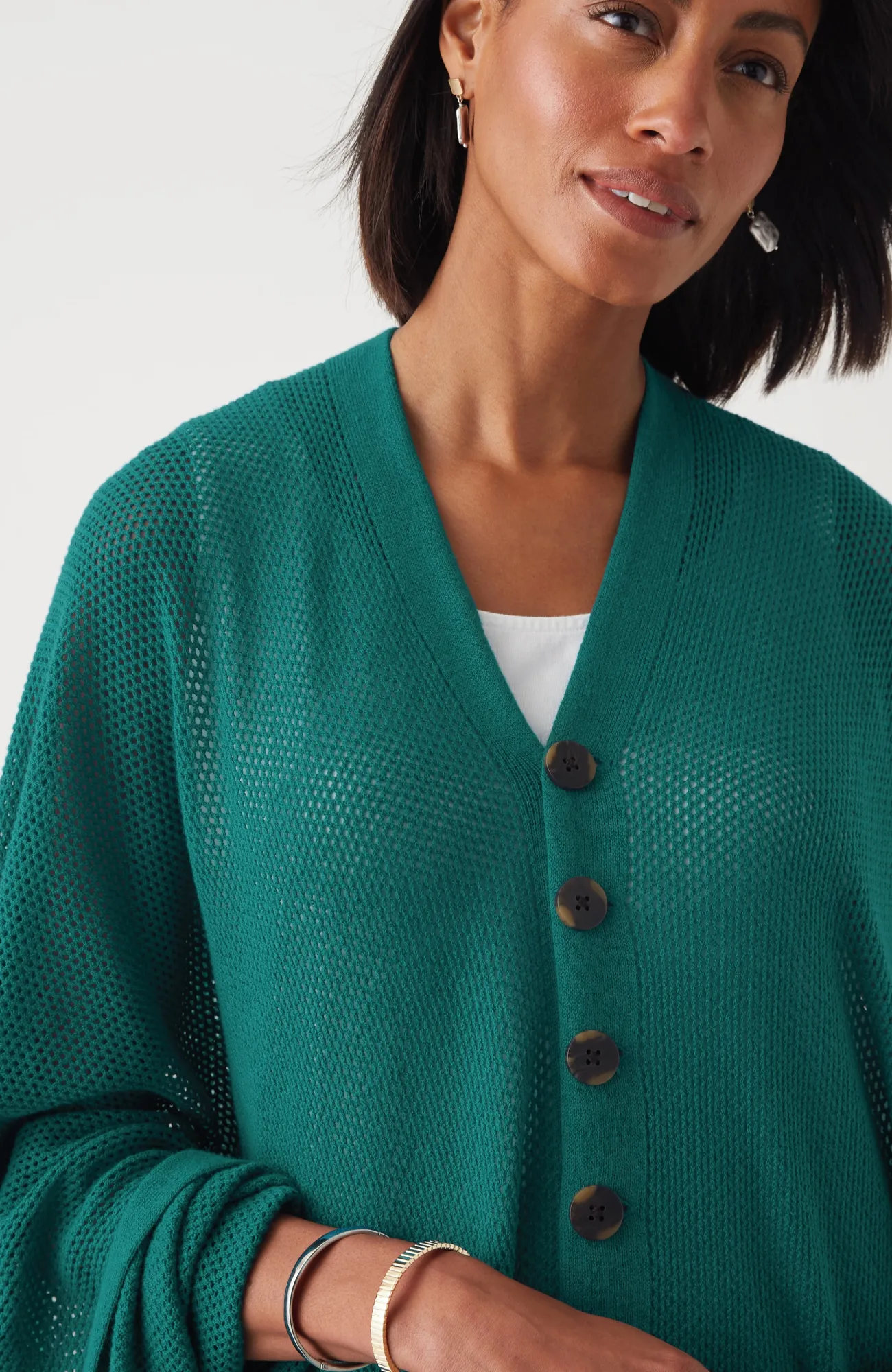 J.Jill Rib-Knit Two-Way Poncho New
