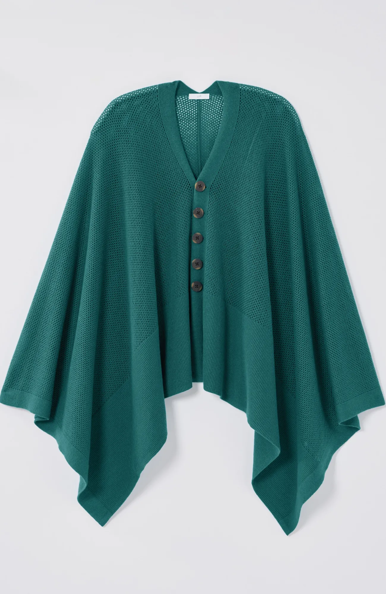 J.Jill Rib-Knit Two-Way Poncho New